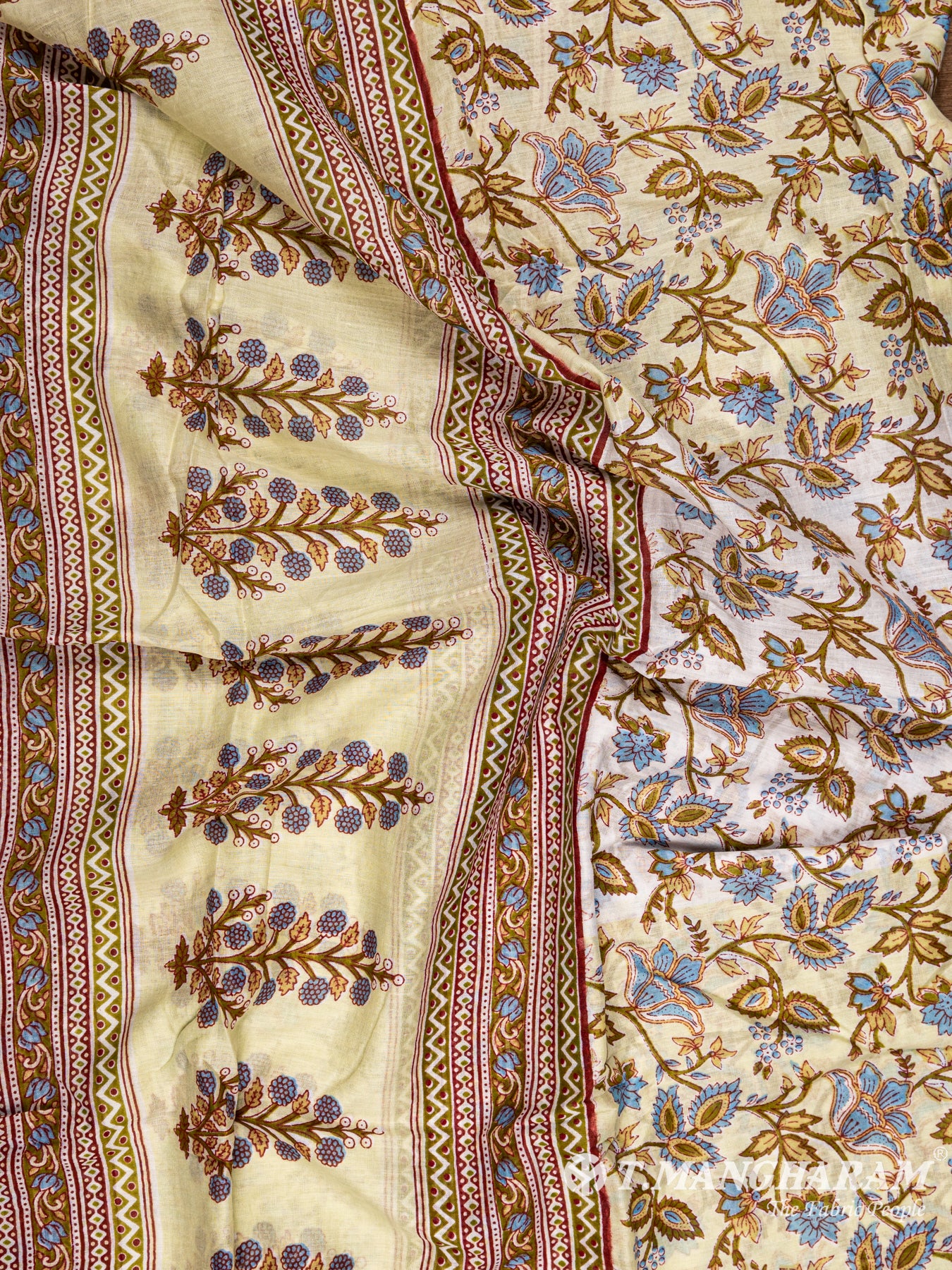 Yellow Cotton Chudidhar Fabric Set - EG1454 view-2