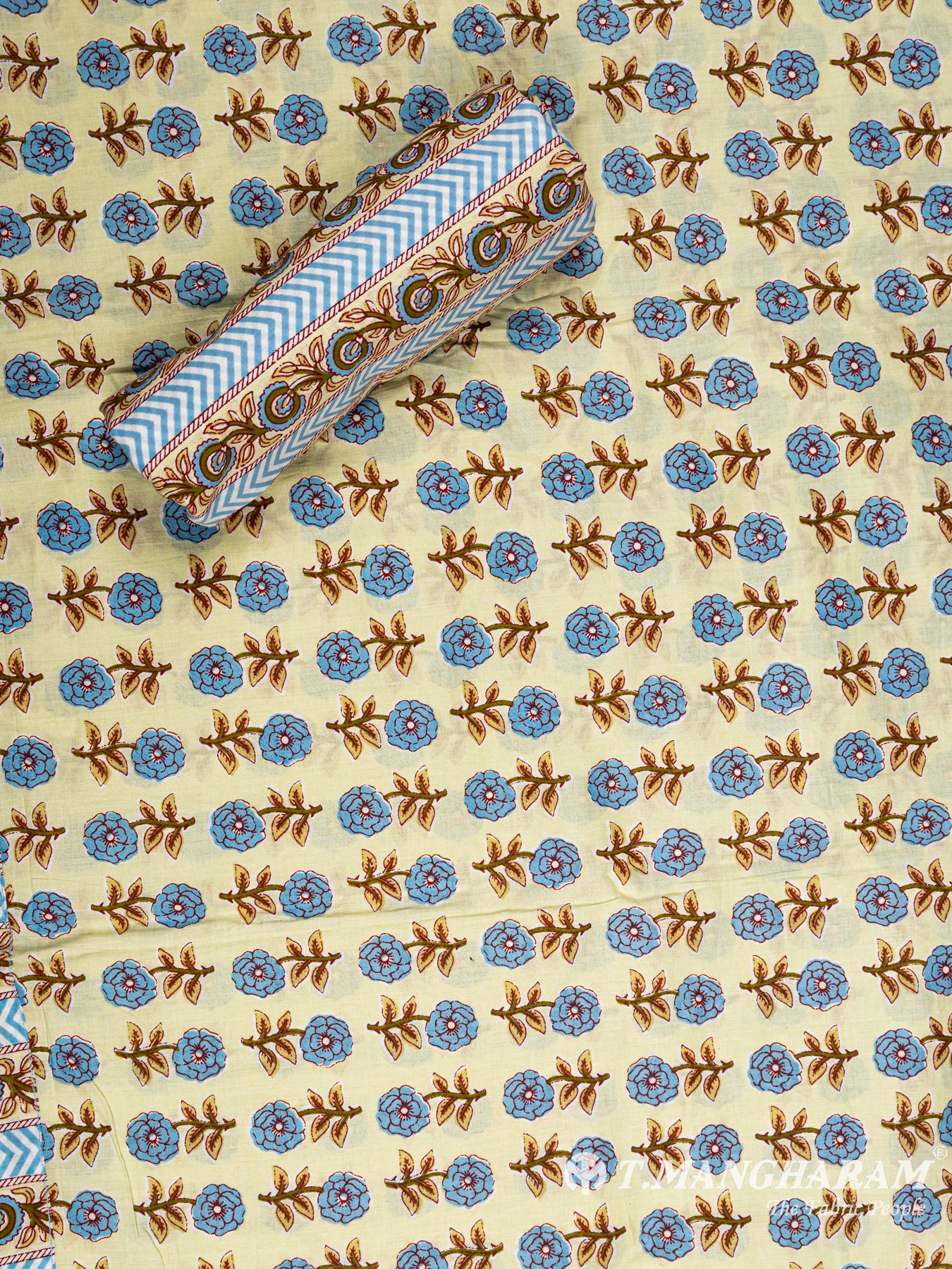Yellow Cotton Chudidhar Fabric Set - EG1454 view-3