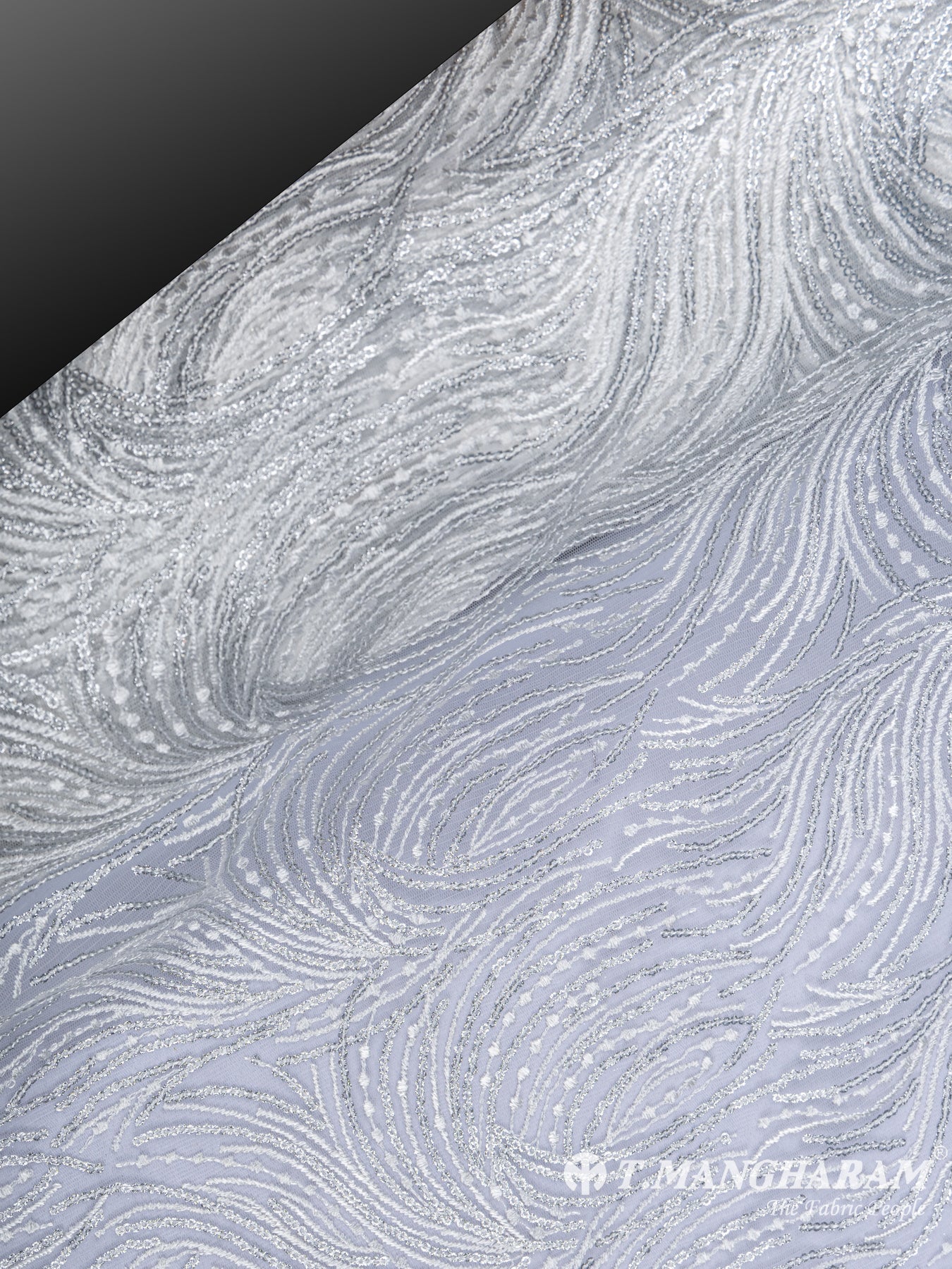 Silver Net Embroidery Fabric - EC6327