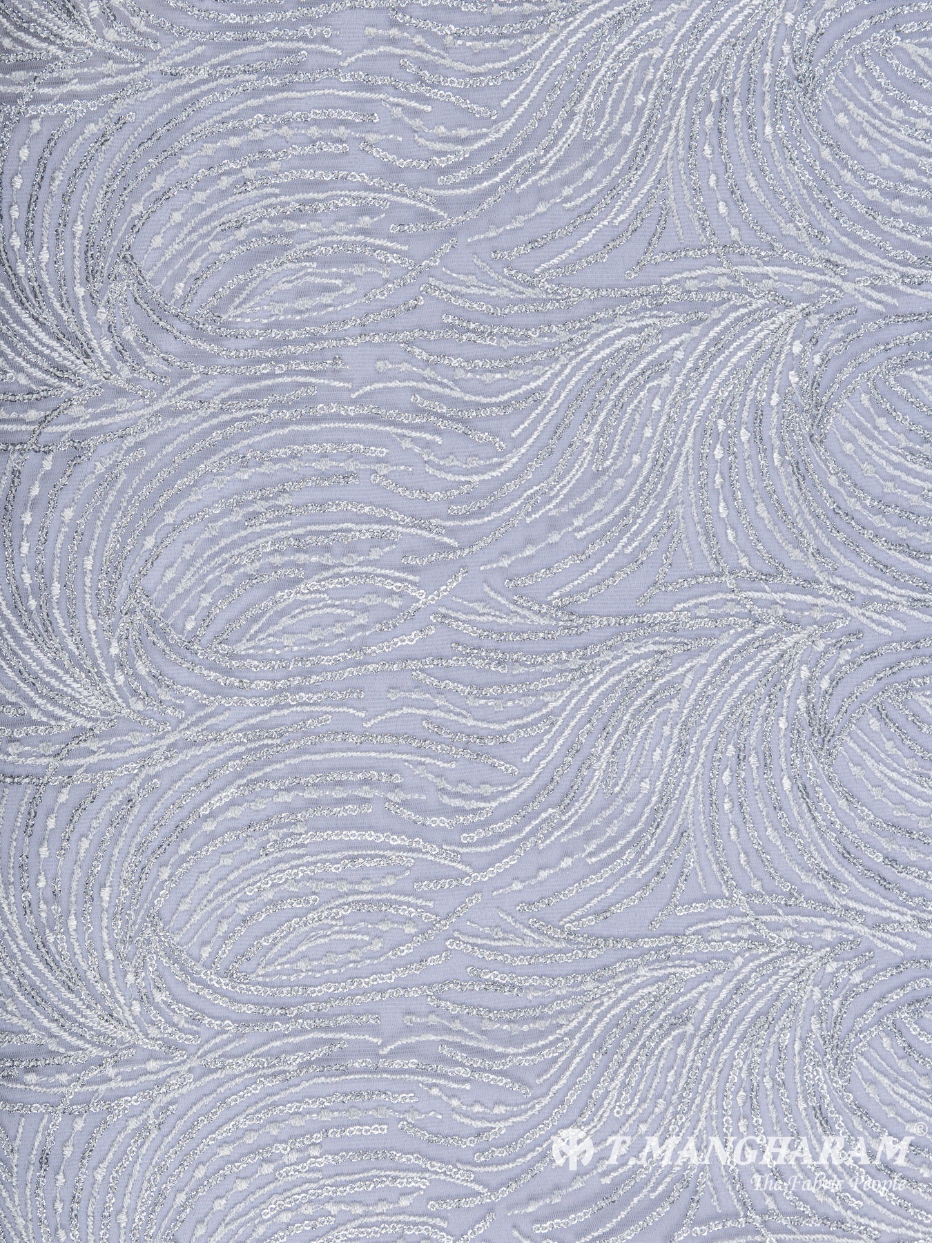 Silver Net Embroidery Fabric - EC6327