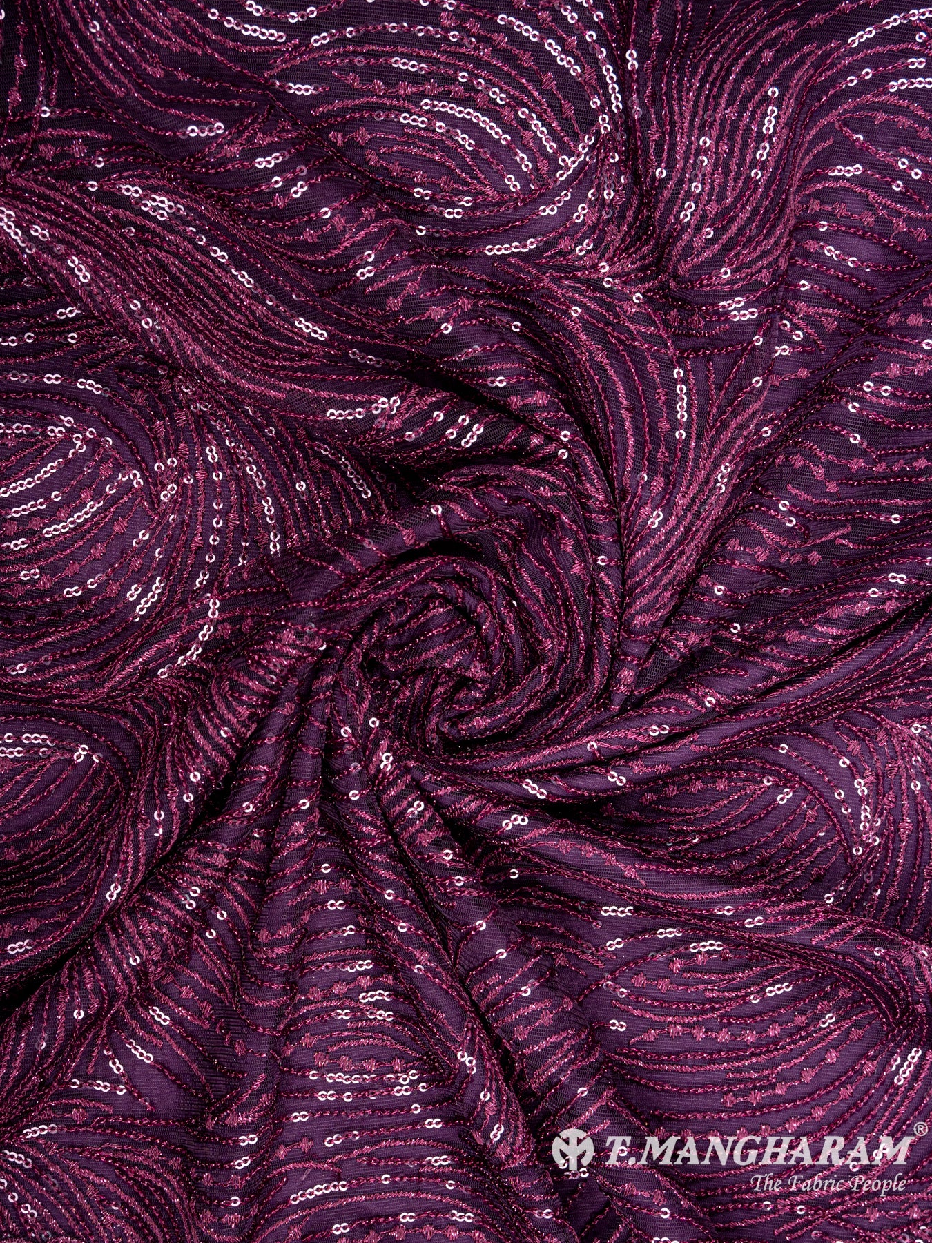 Purple Net Embroidery Fabric - EC6340 view-1