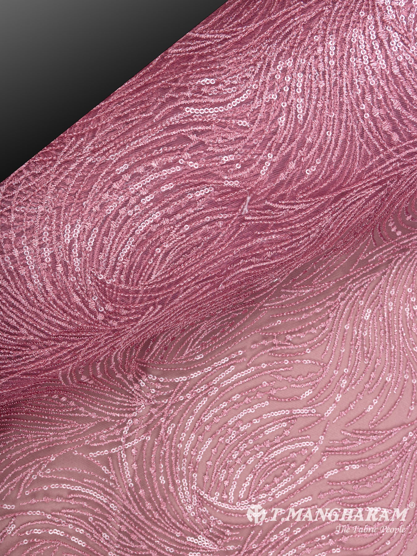 Pink Net Embroidery Fabric - EC6344 view-2