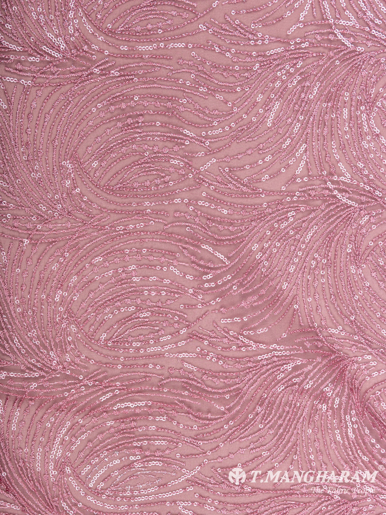Pink Net Embroidery Fabric - EC6344 view-3