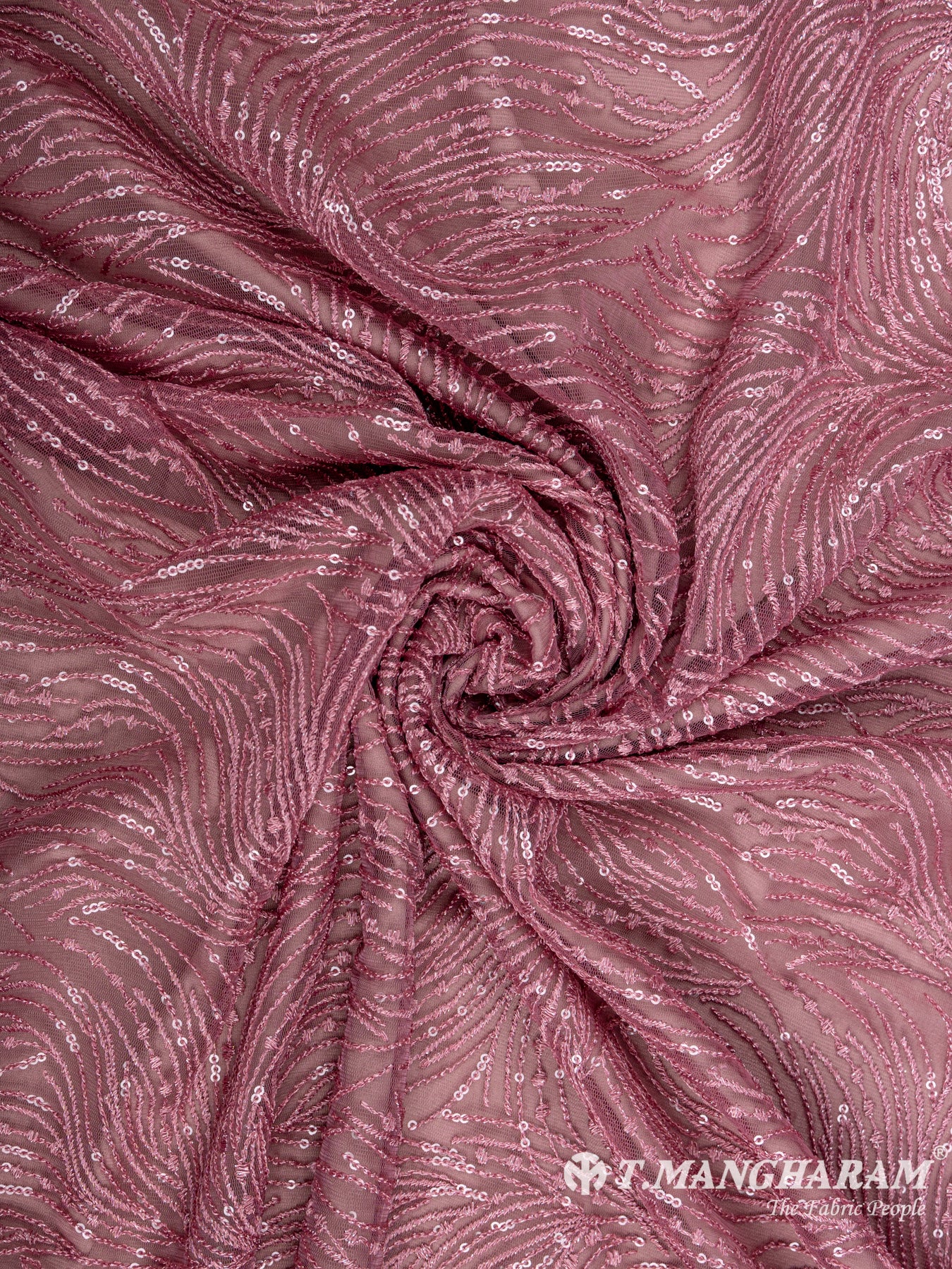 Pink Net Embroidery Fabric - EC6344 view-1