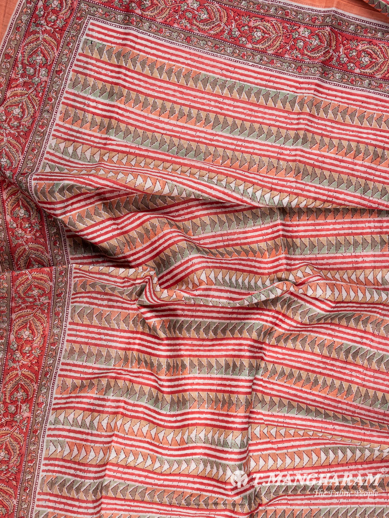 Peach Cotton Chudidhar Fabric Set - EG1441 view-2