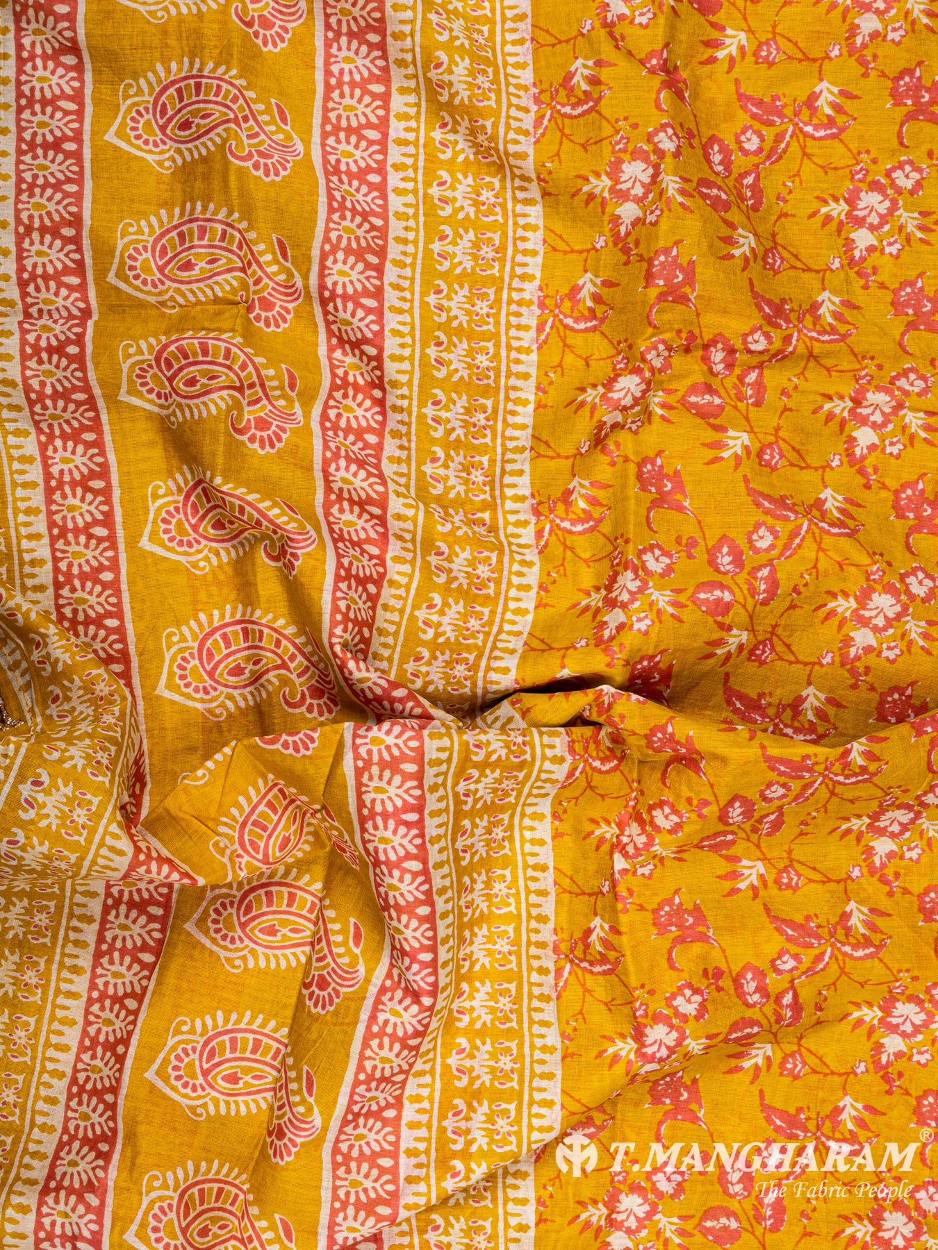 Yellow Cotton Chudidhar Fabric Set - EG1457 view-2
