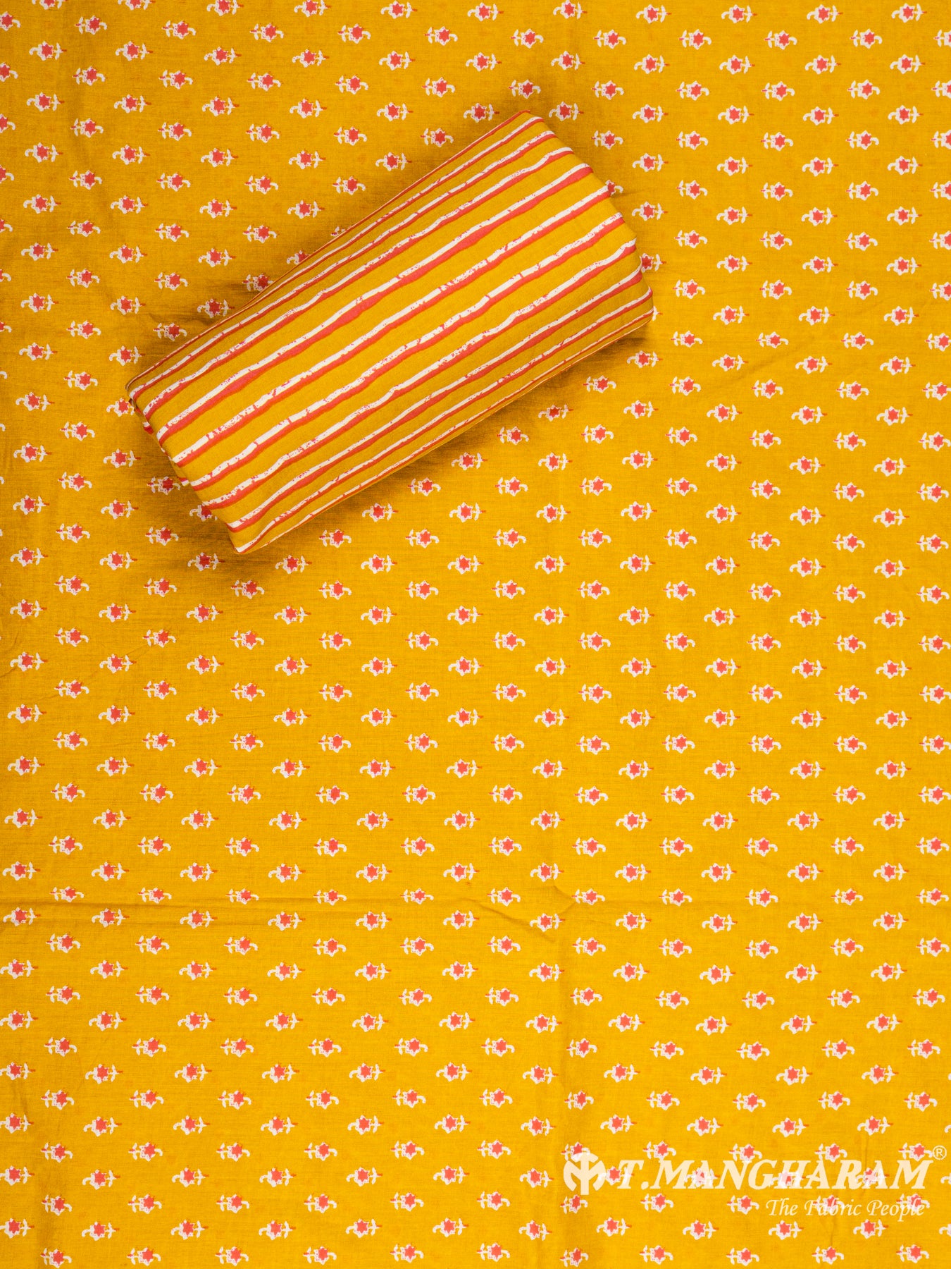Yellow Cotton Chudidhar Fabric Set - EG1457 view-3
