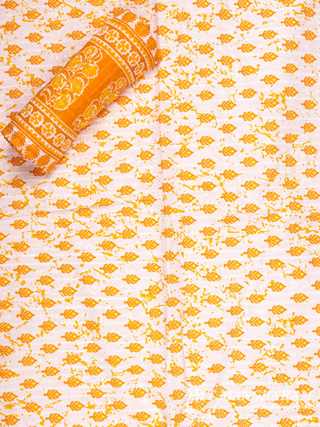 Orange Cotton Chudidhar Fabric Set - EG1418 view-2