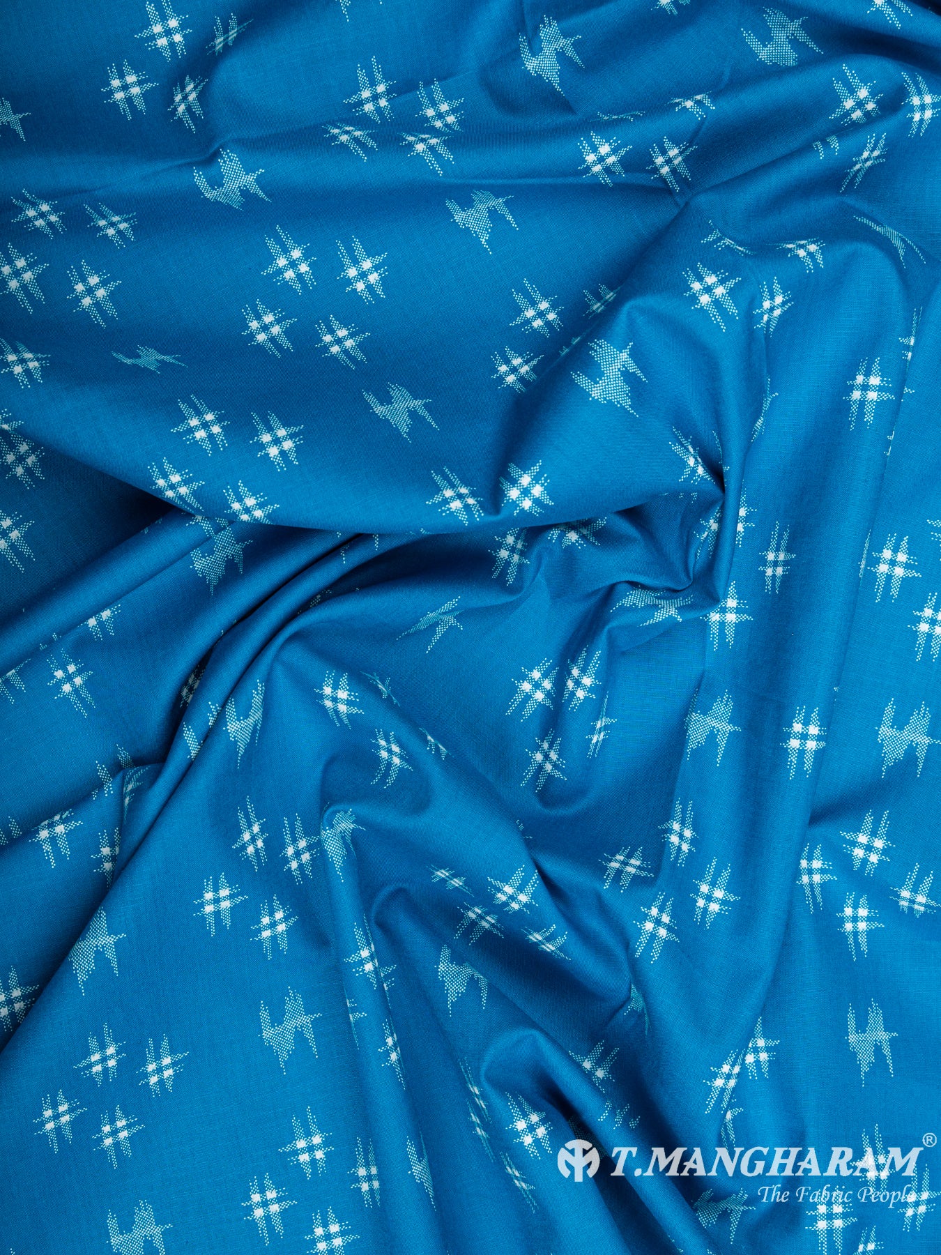 Blue Cotton Fabric - EA2153 view-4