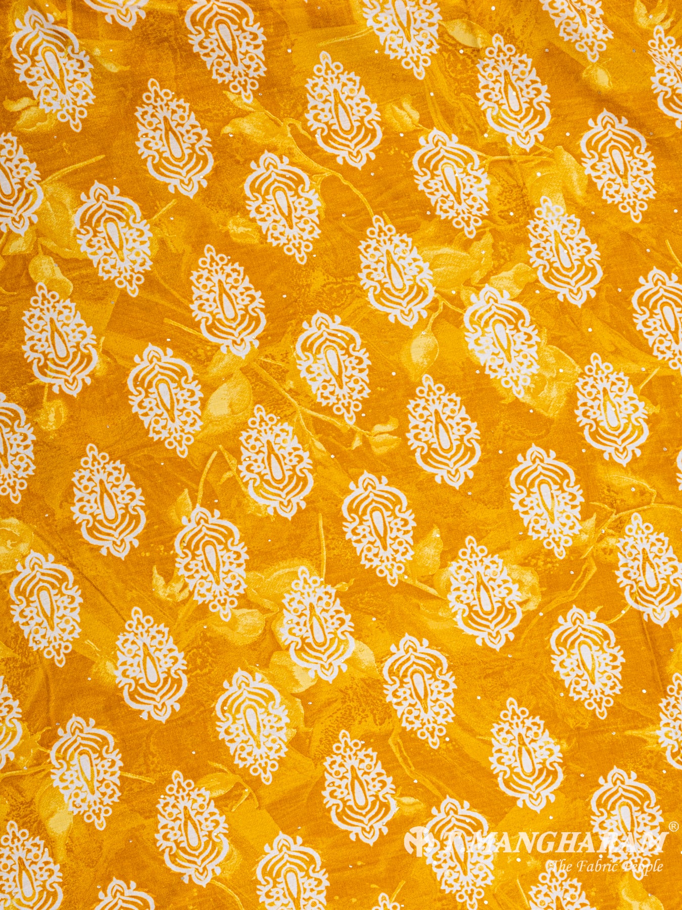Yellow Rayon Cotton Fabric - EC4955 view-3
