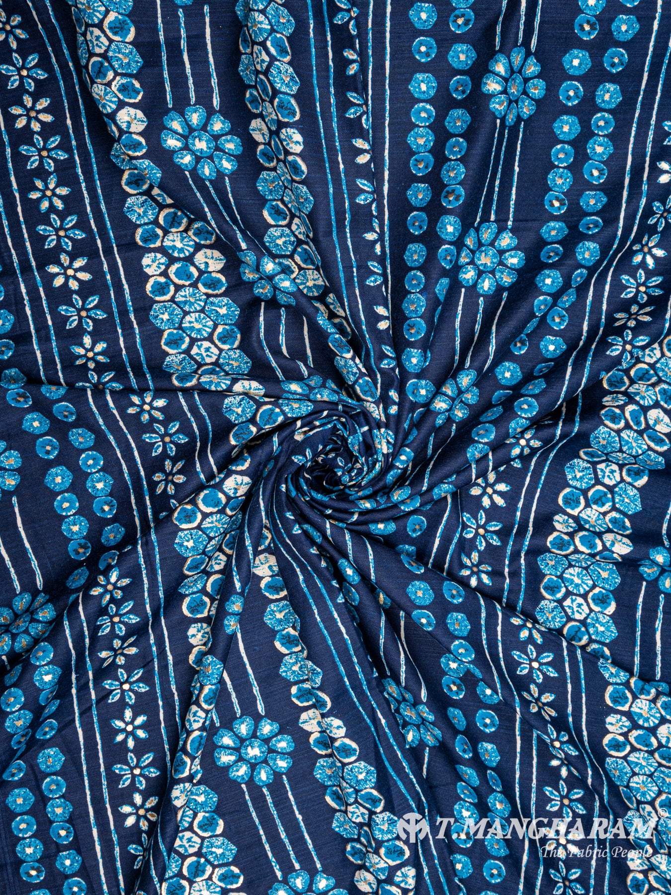 Navy Blue Cotton Fabric - EC4938 view-1