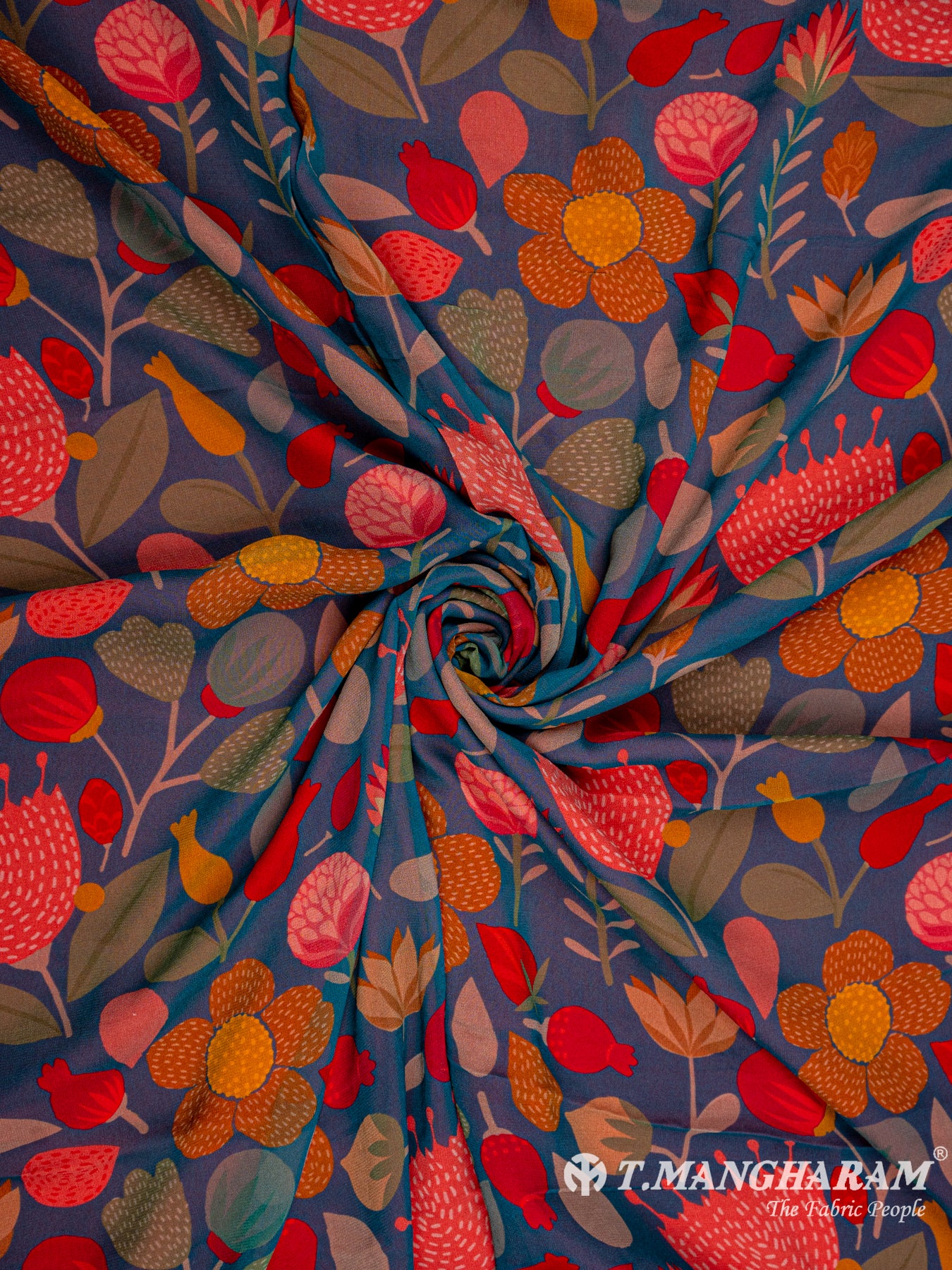 Blue Organza Tissue Fabric - EA1675 view-1