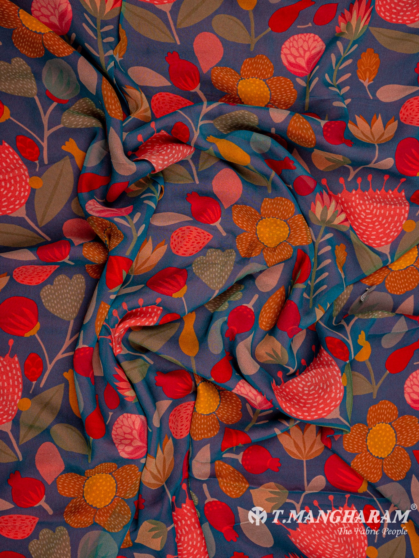 Blue Organza Tissue Fabric - EA1675 view-4