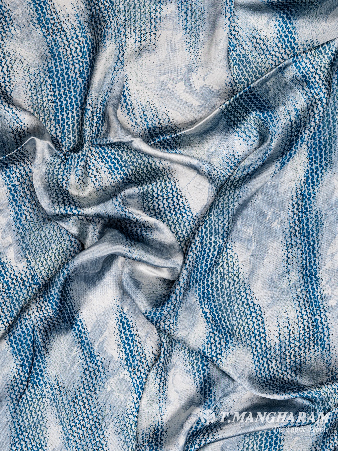 Blue Crepe Fabric - EB4785 view-4