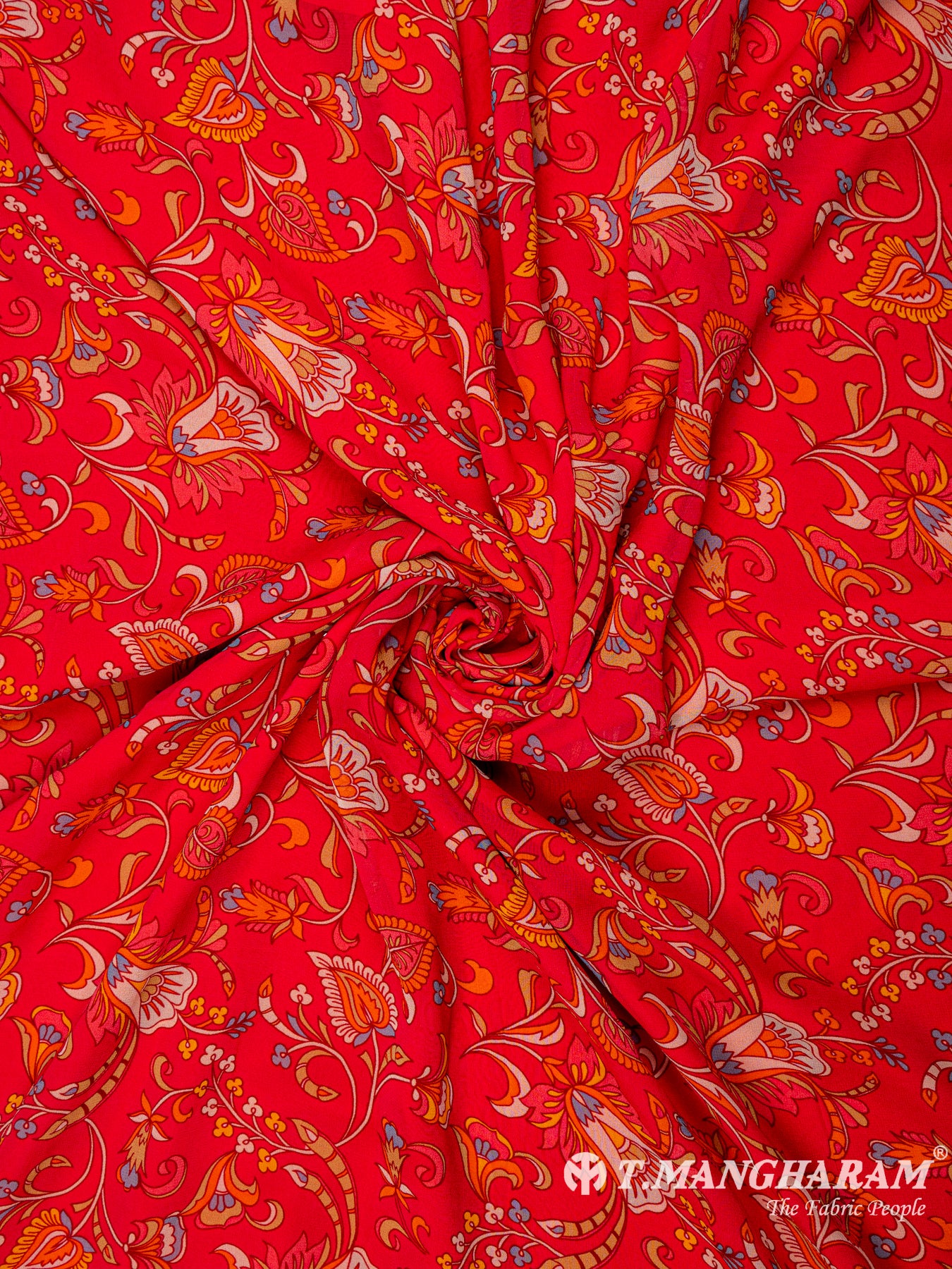 Red Organza Tissue Fabric - EA1687 view-1