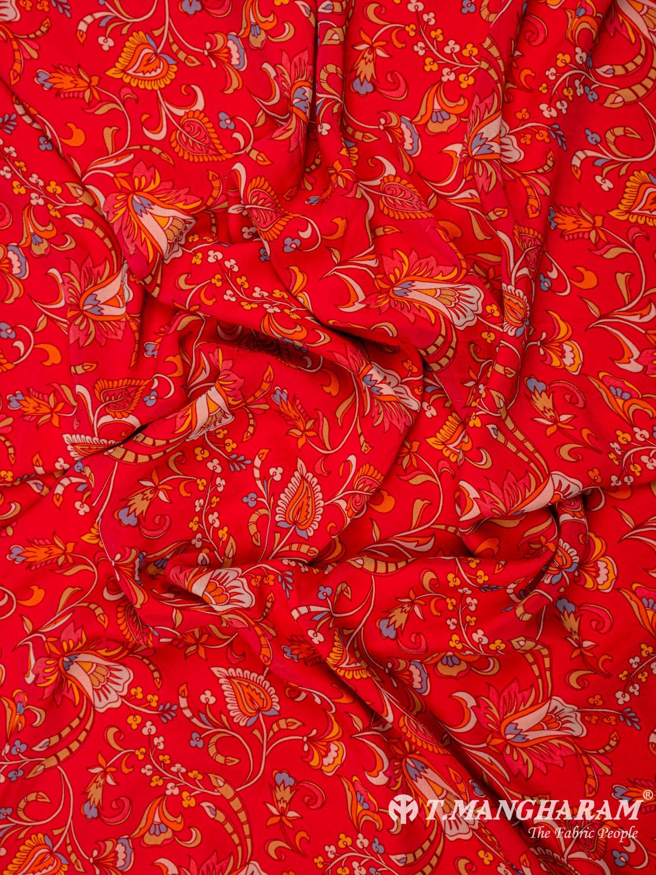 Red Organza Tissue Fabric - EA1687 view-4