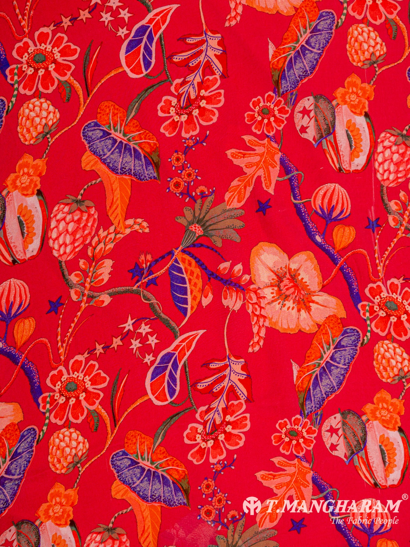 Red Organza Tissue Fabric - EA1682 view-3