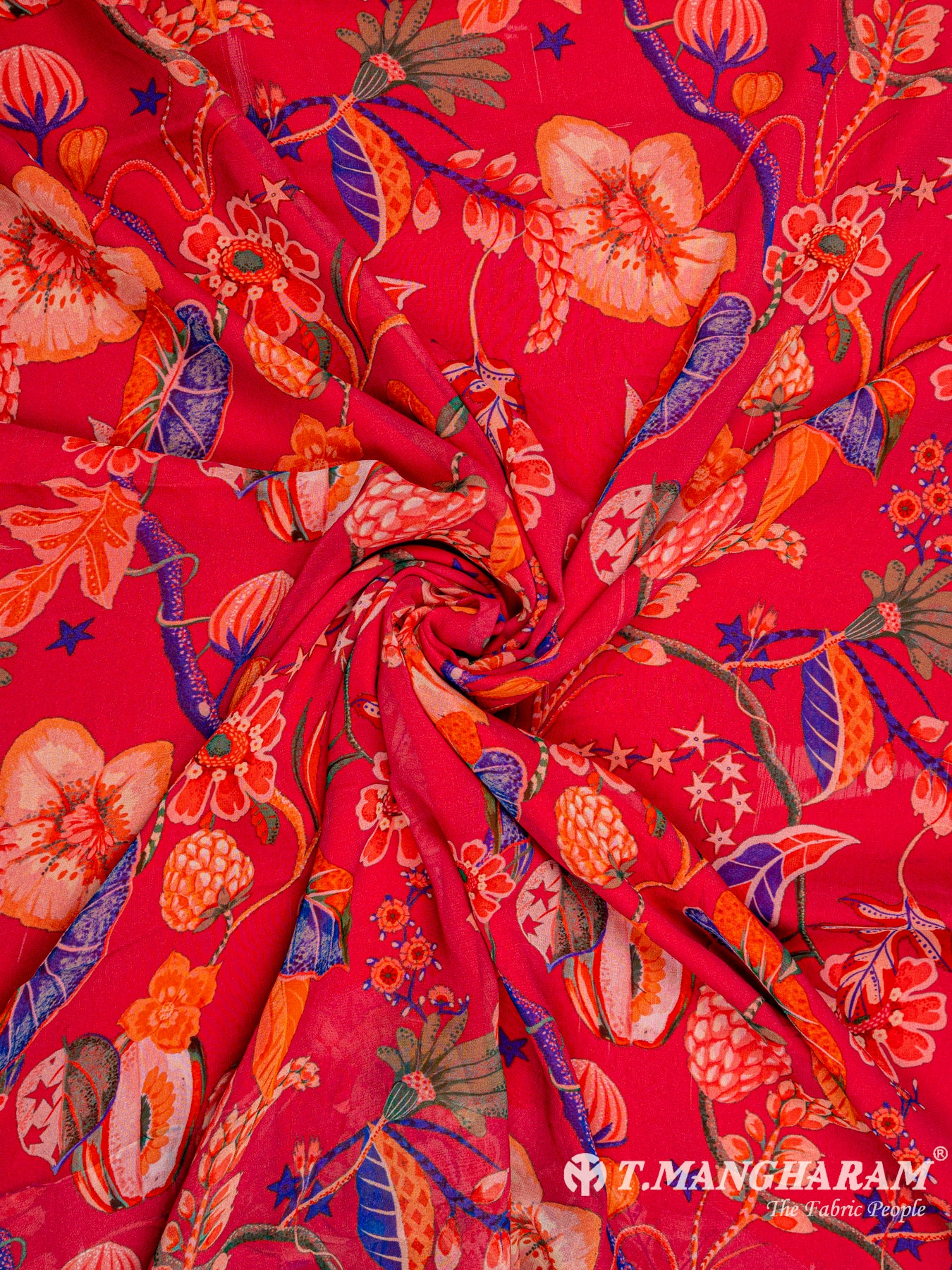 Red Organza Tissue Fabric - EA1682 view-1