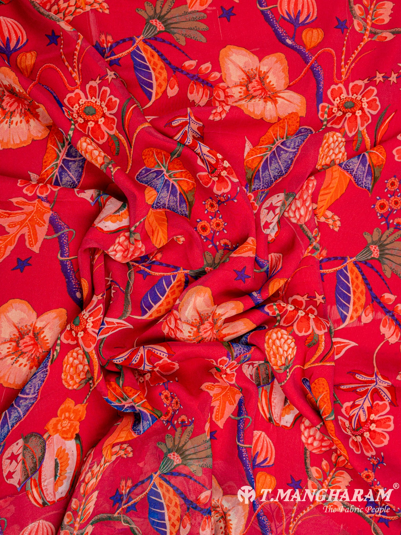 Red Organza Tissue Fabric - EA1682 view-4