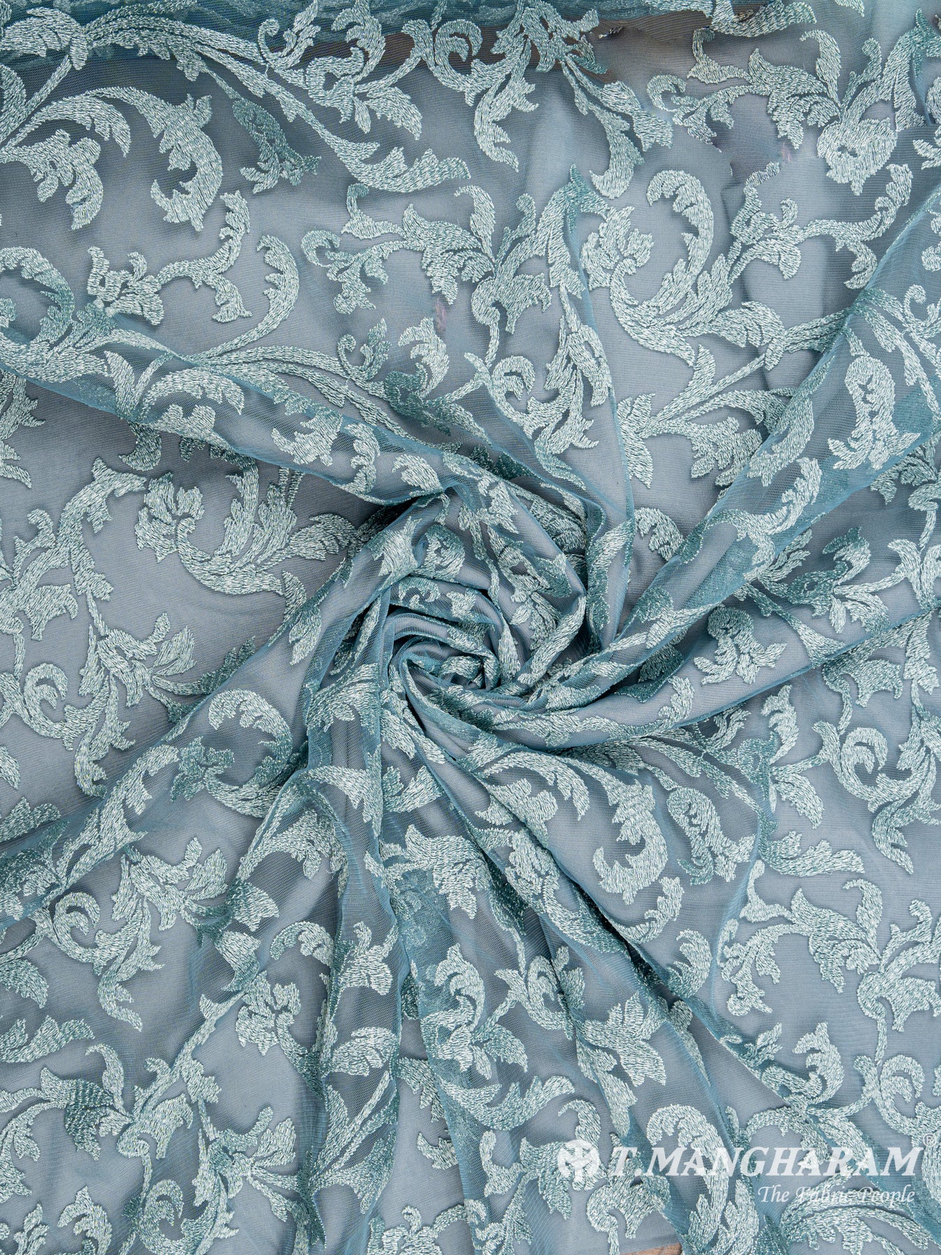 Blue Fancy Net Fabric - EA1638 view-1