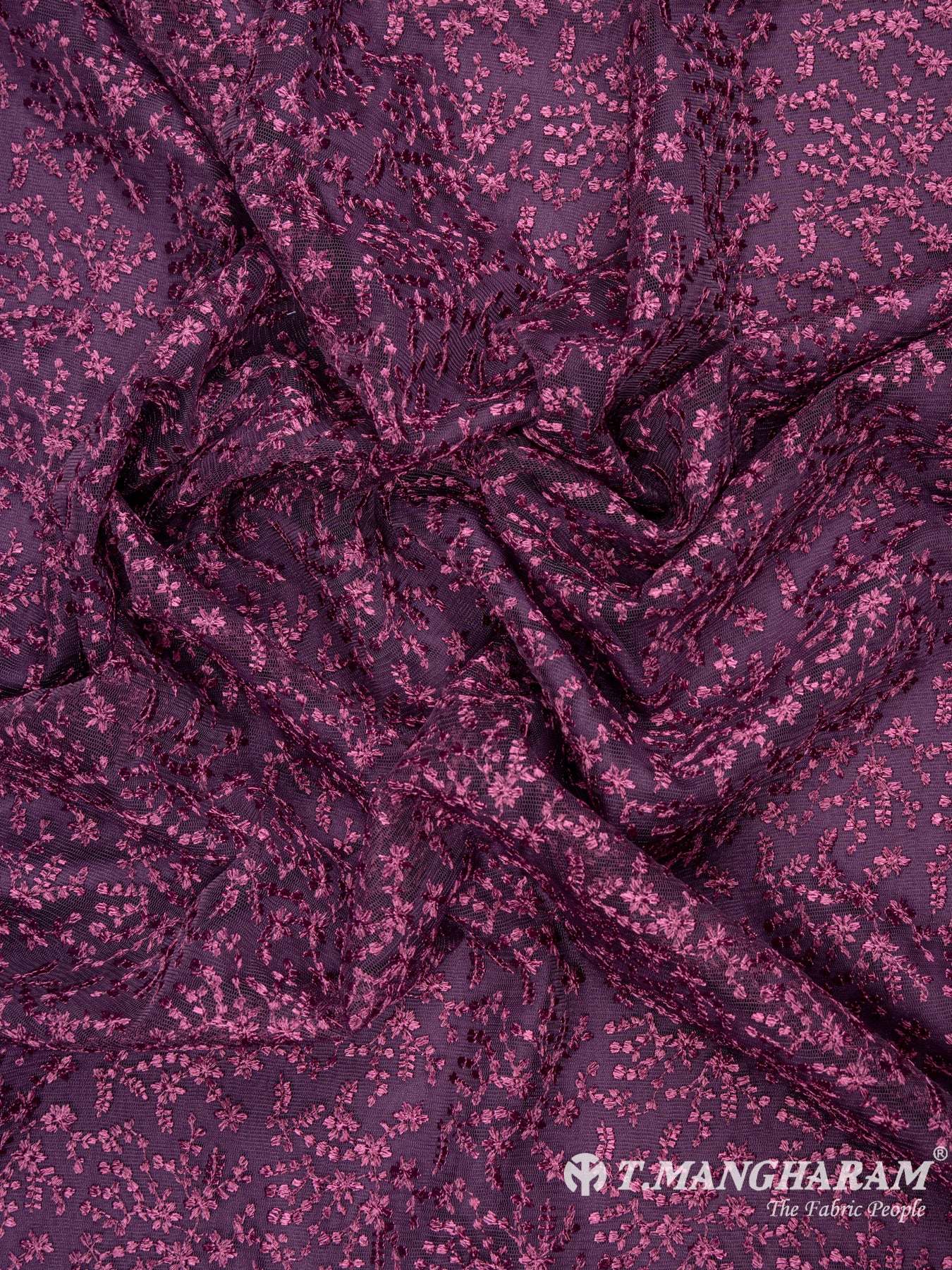 Wine Net Embroidery Fabric - EC6433 view-4