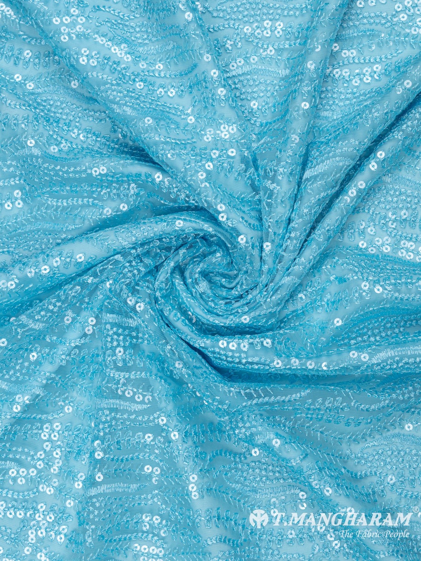 Blue Fancy Net Fabric - EC6402 view-1