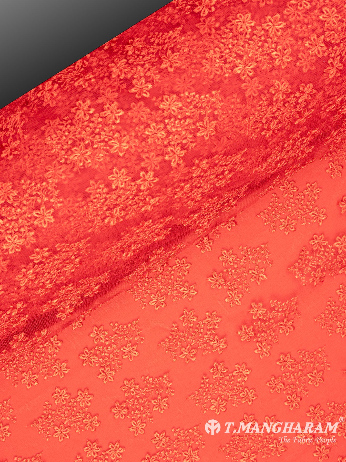 Red Net Embroidery Fabric - EC6429 view-2