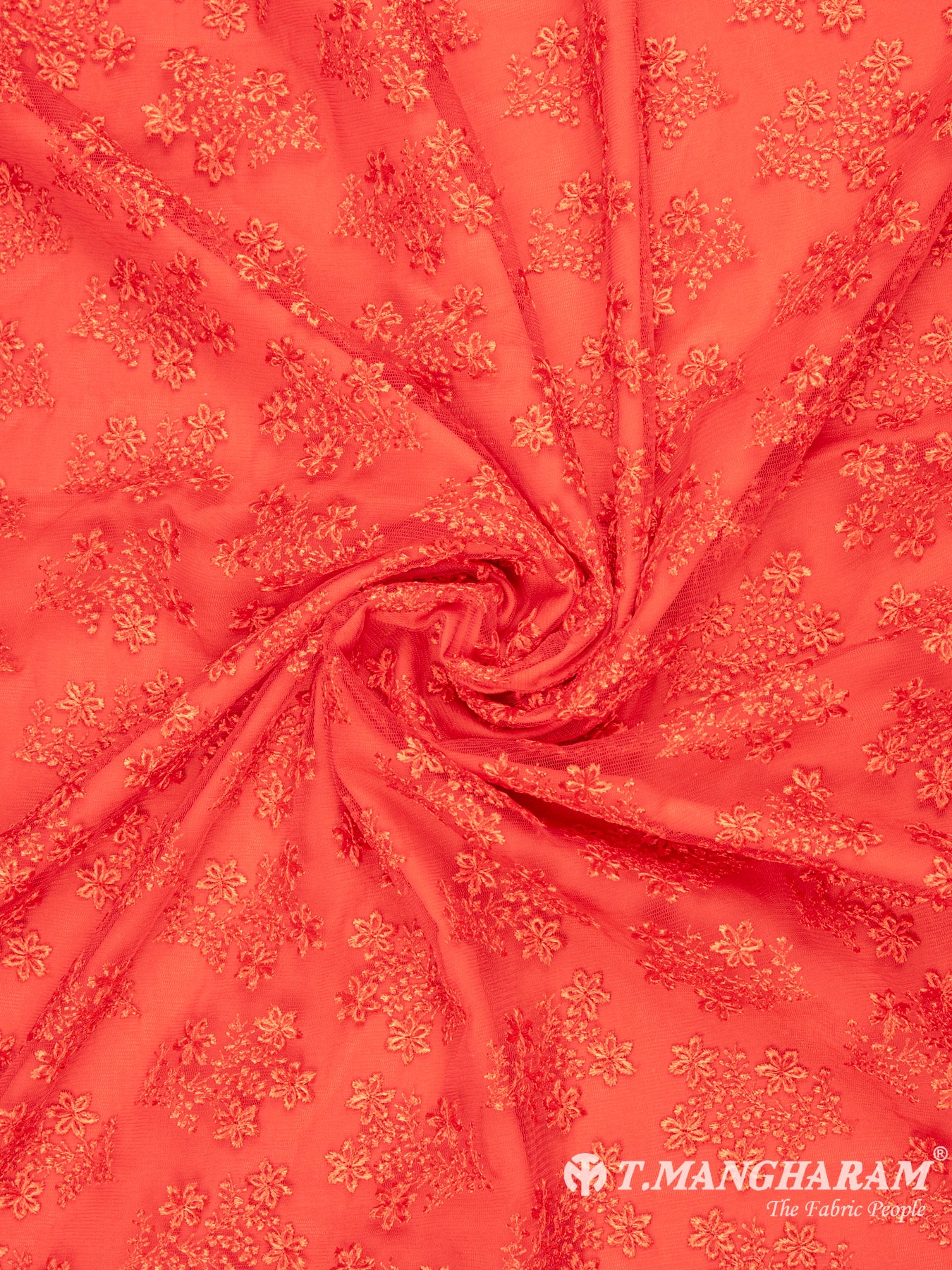 Red Net Embroidery Fabric - EC6429 view-1