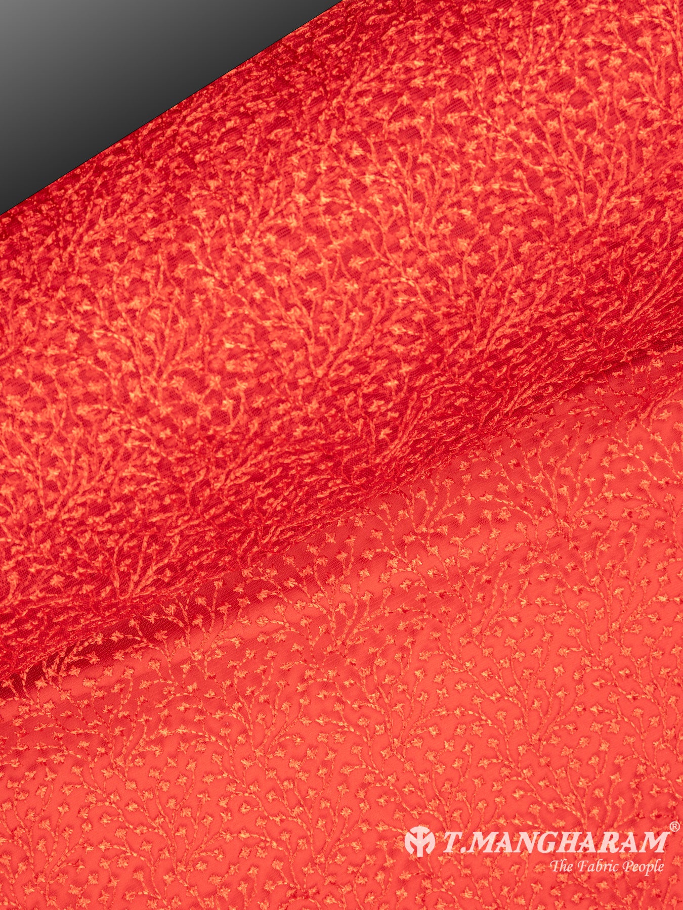Red Net Embroidery Fabric - EC6427 view-2