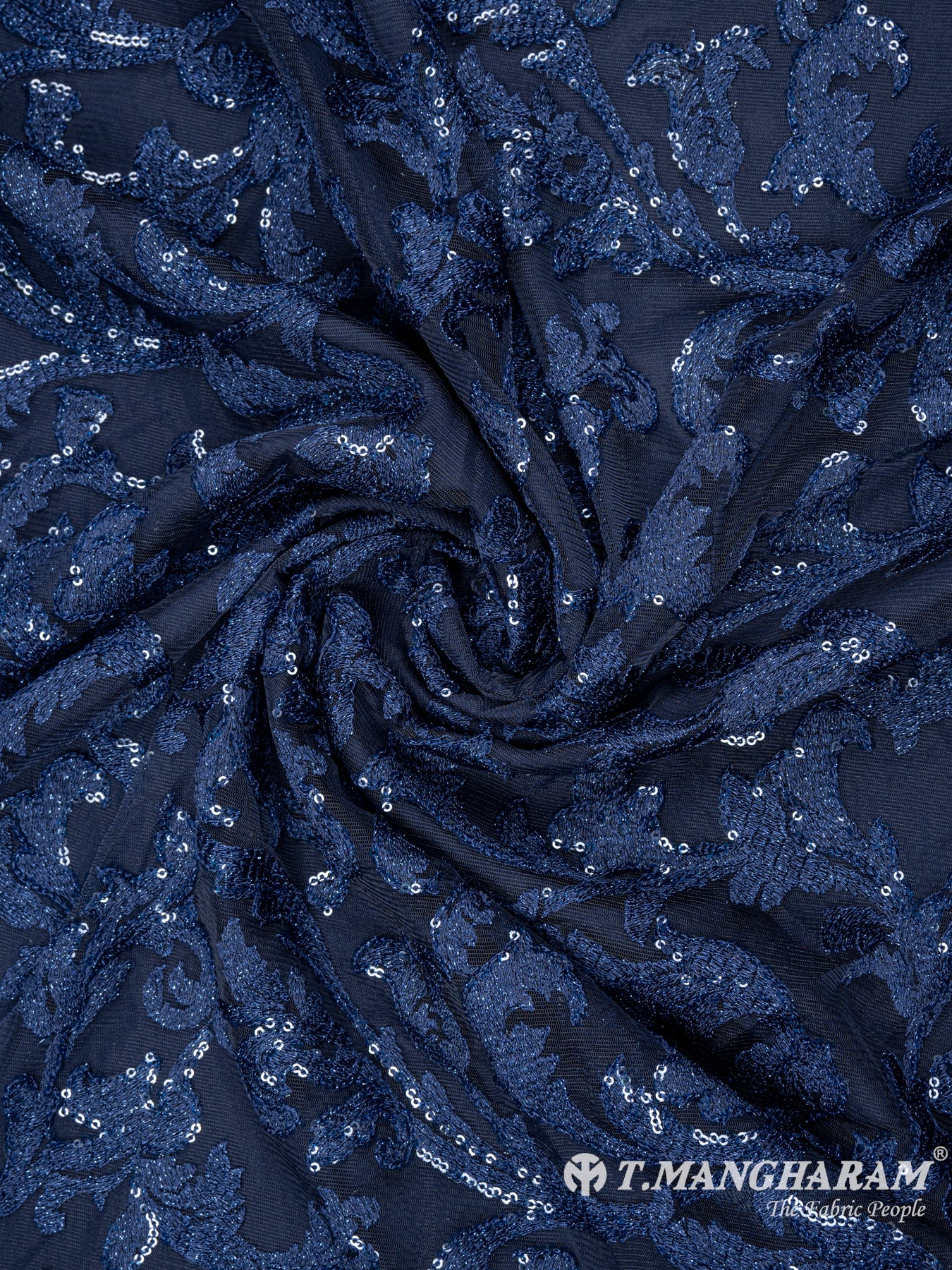 Blue Fancy Net Fabric - EC6407 view-1