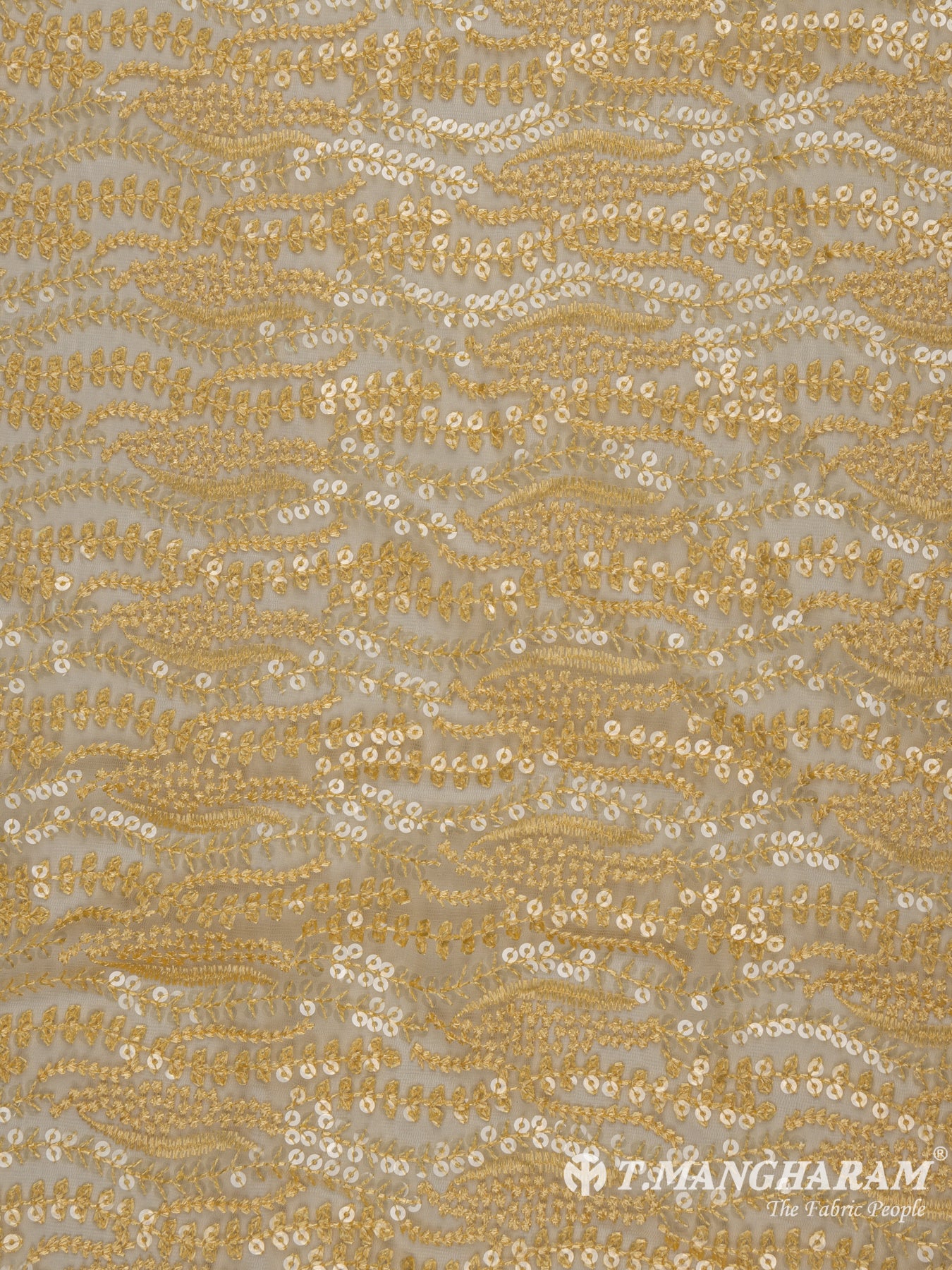 Yellow Fancy Net Fabric - EC6401 view-3