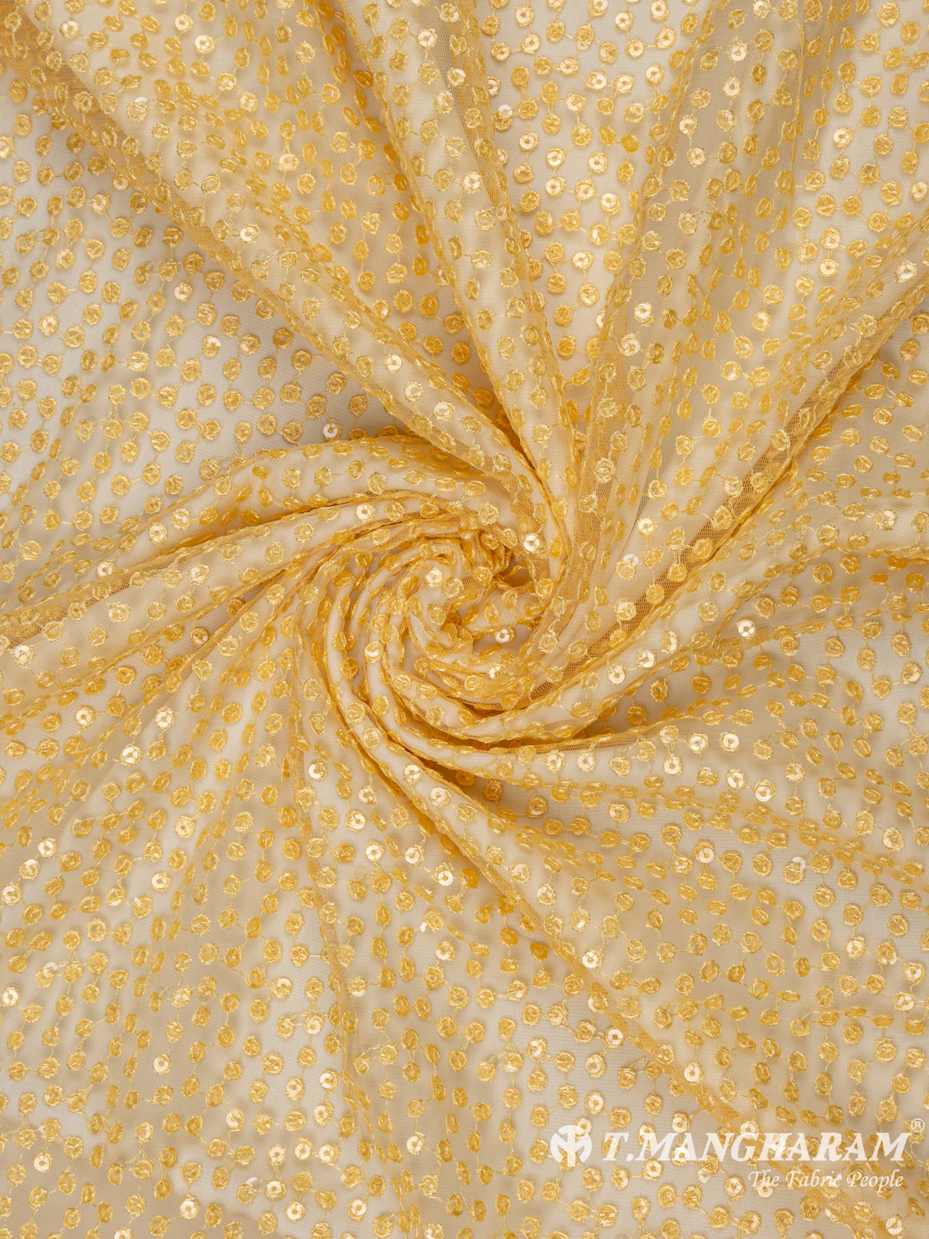 Yellow Fancy Net Fabric - EC6419 view-1