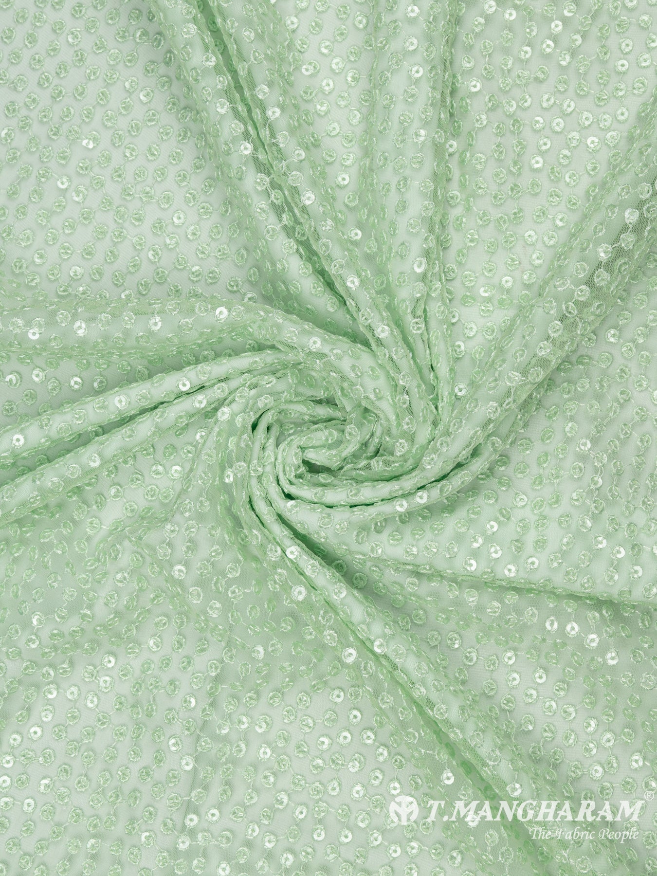 Green Fancy Net Fabric - EC6421 view-1