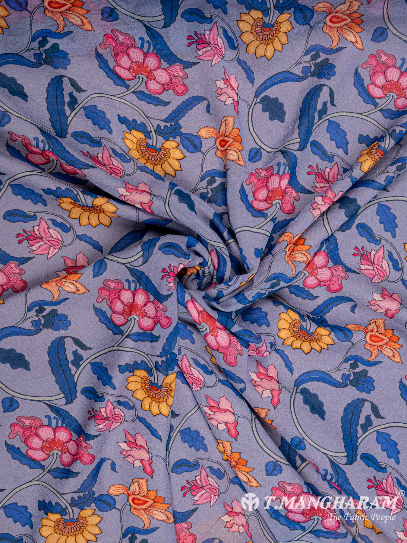 Blue Organza Tissue Fabric - EA1674 view-1