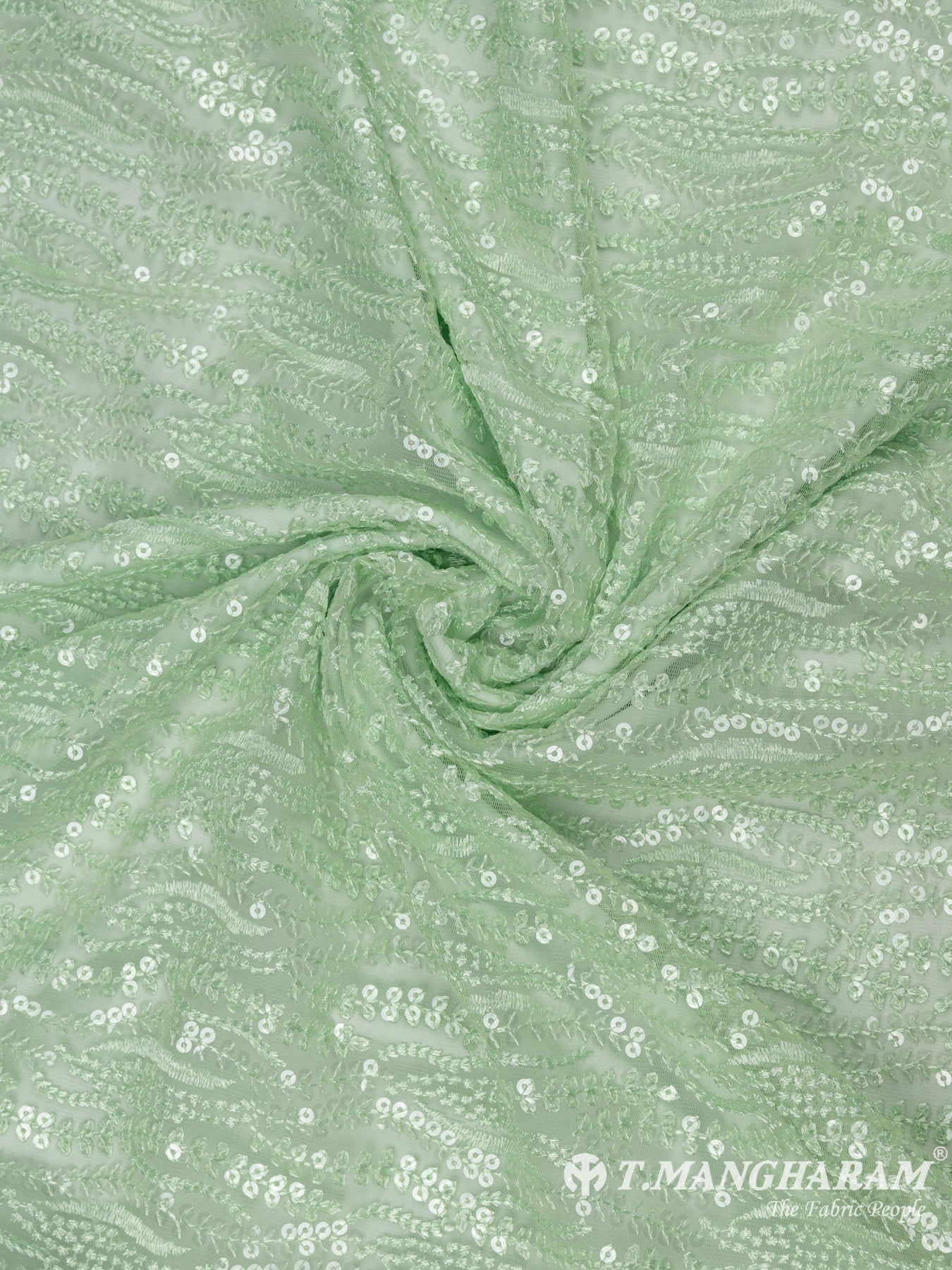 Green Fancy Net Fabric - EC6404 view-1