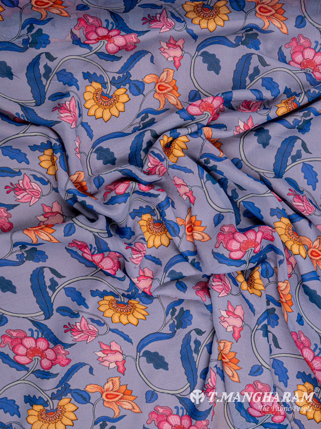 Blue Organza Tissue Fabric - EA1674 view-4