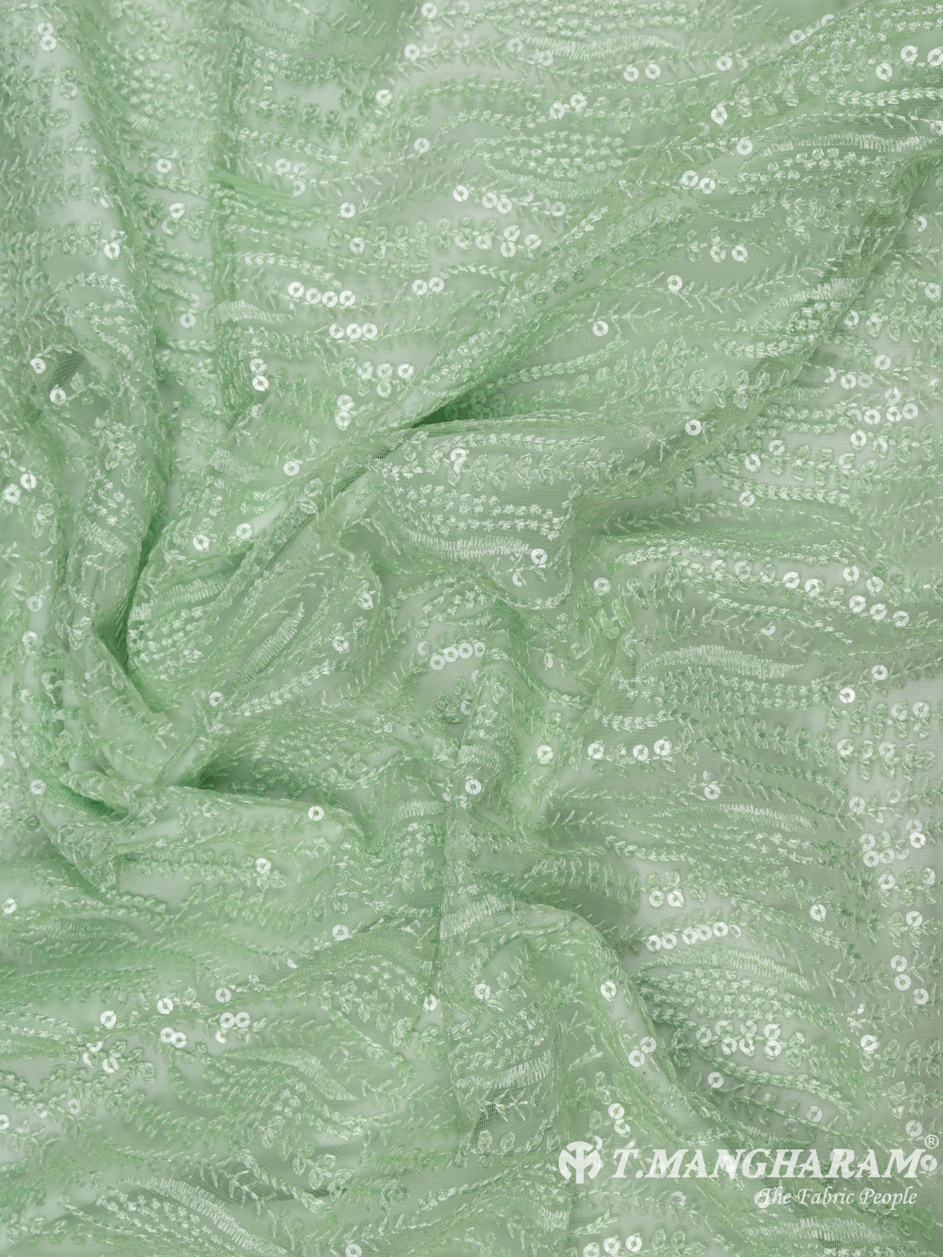 Green Fancy Net Fabric - EC6404 view-4