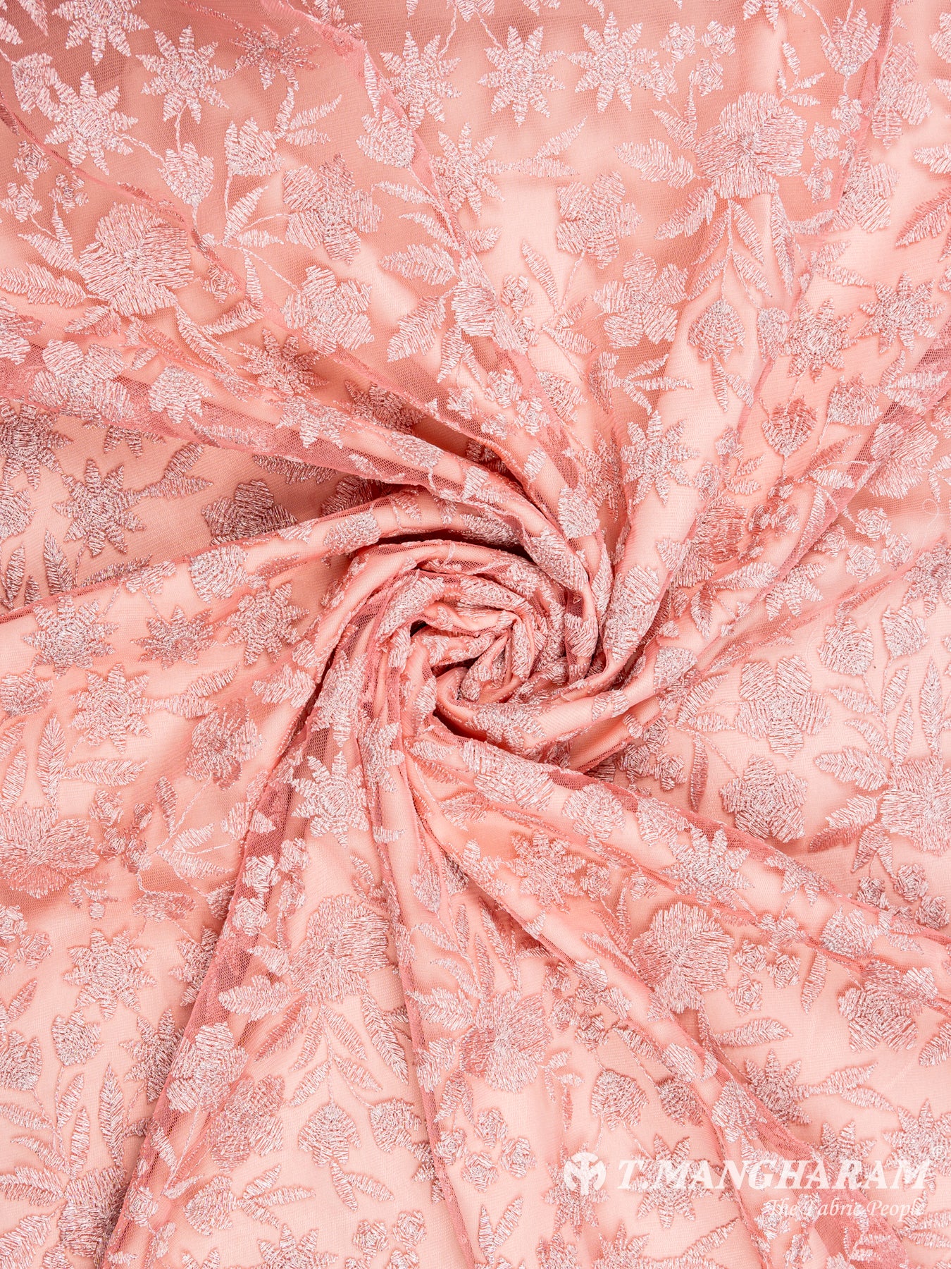 Peach Fancy Net Fabric - EA1626 view-1
