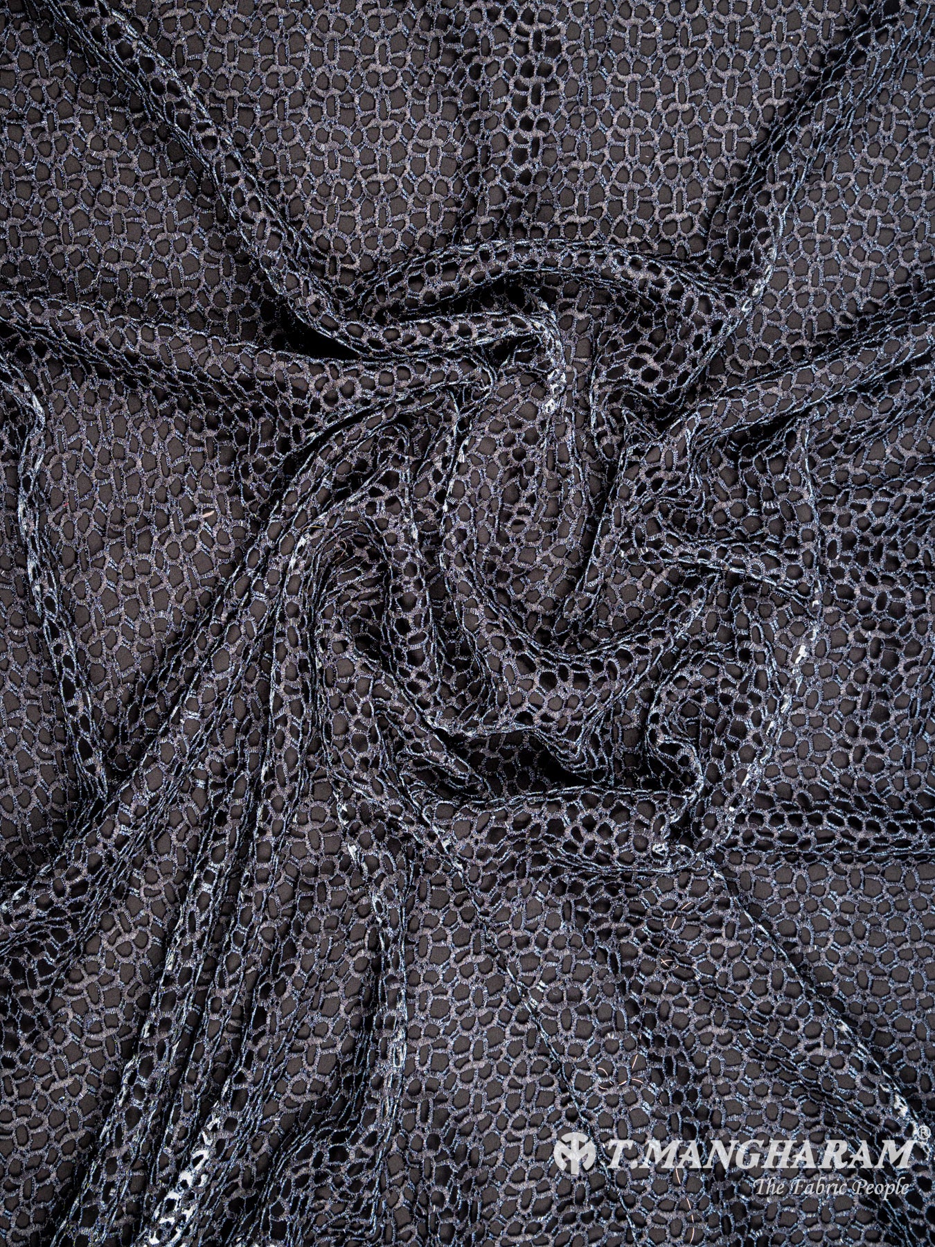 Black Organza Tissue Fabric - EB3966 view-4