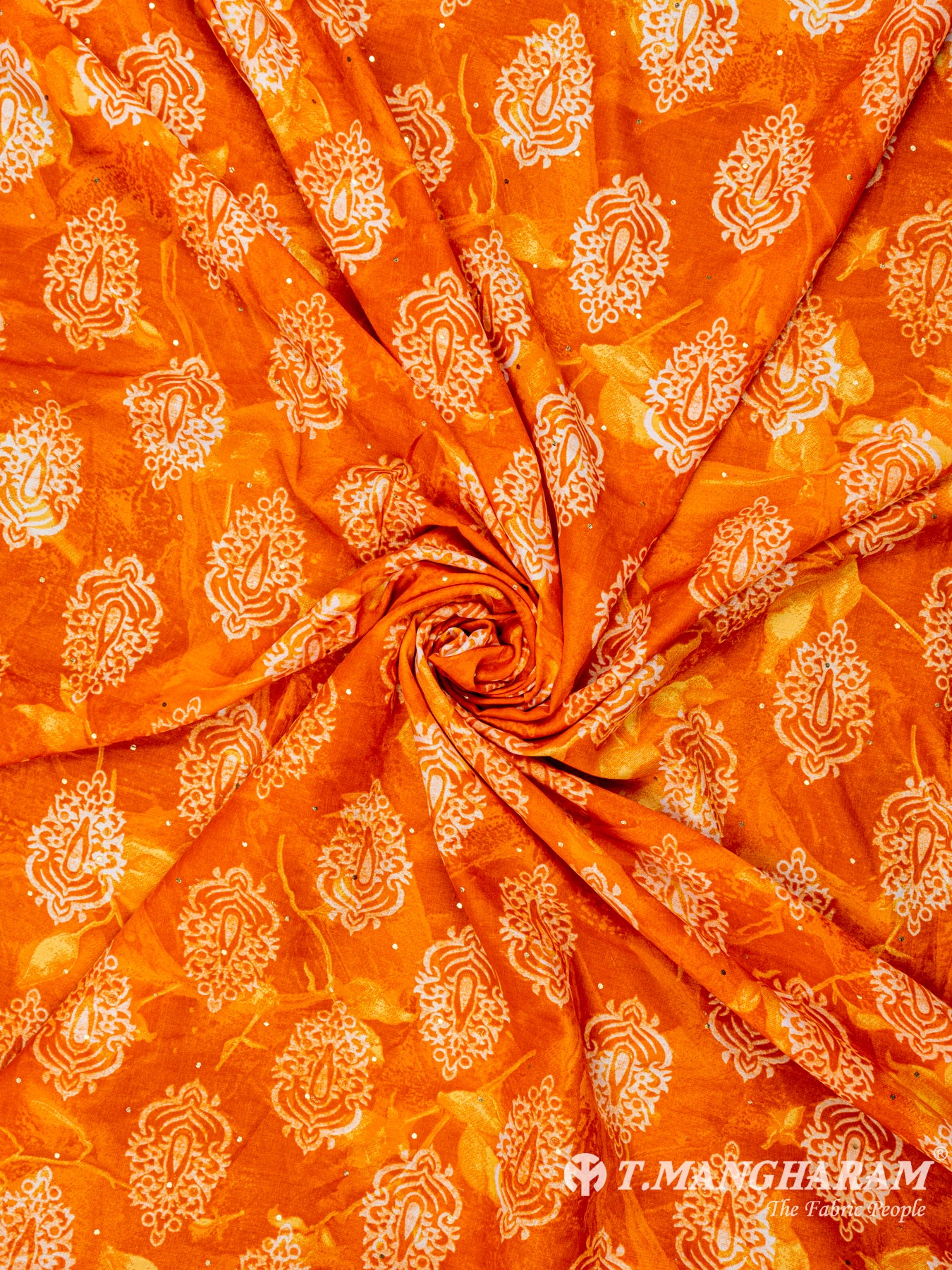 Yellow Rayon Cotton Fabric - EC4954 view-1