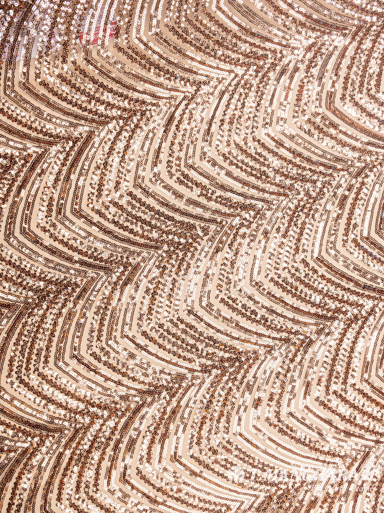 Rose Gold Sequin Net Fabric - EA1668 view-3