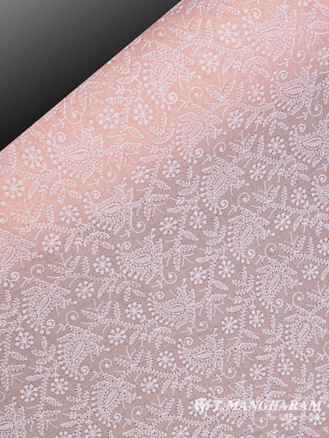 Peach Cotton Embroidery Fabric - EB4807 view-2