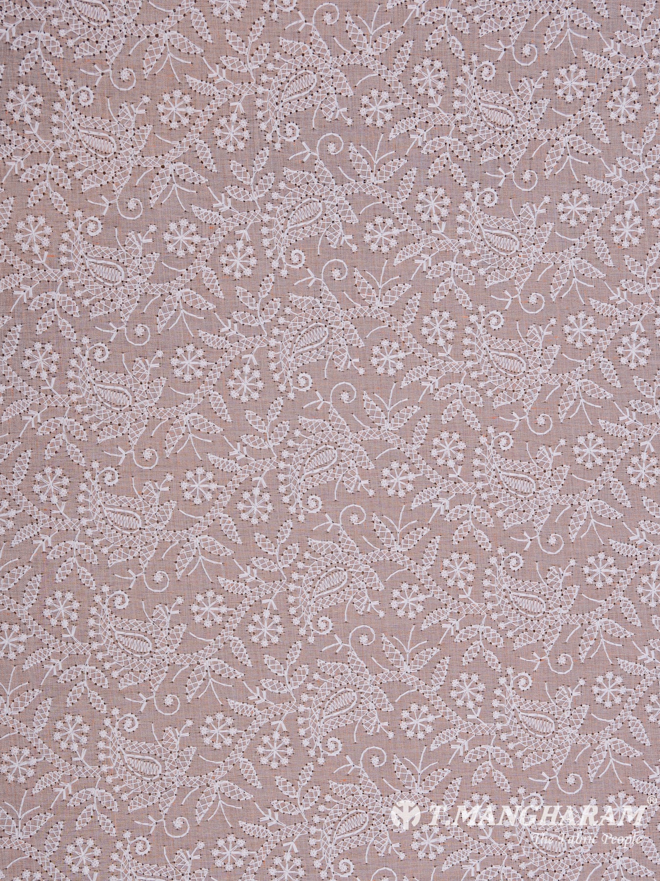 Peach Cotton Embroidery Fabric - EB4807 view-3