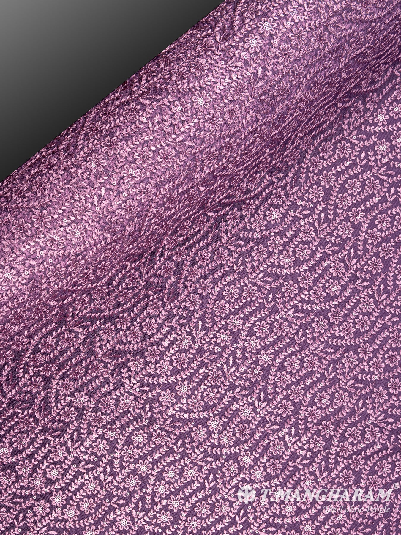 Purple Georgette Fabric - EC4975 view-2