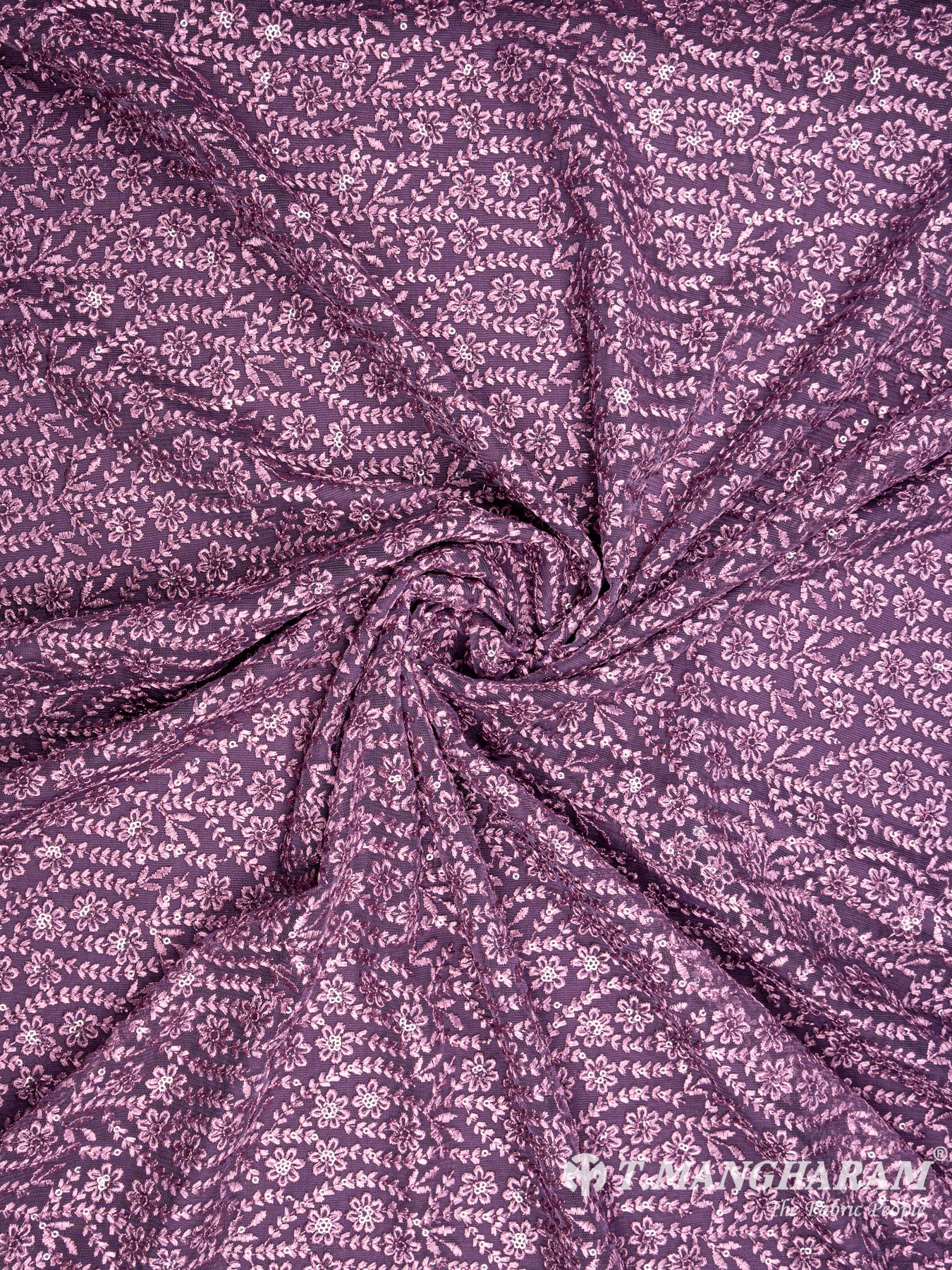 Purple Georgette Fabric - EC4975 view-1