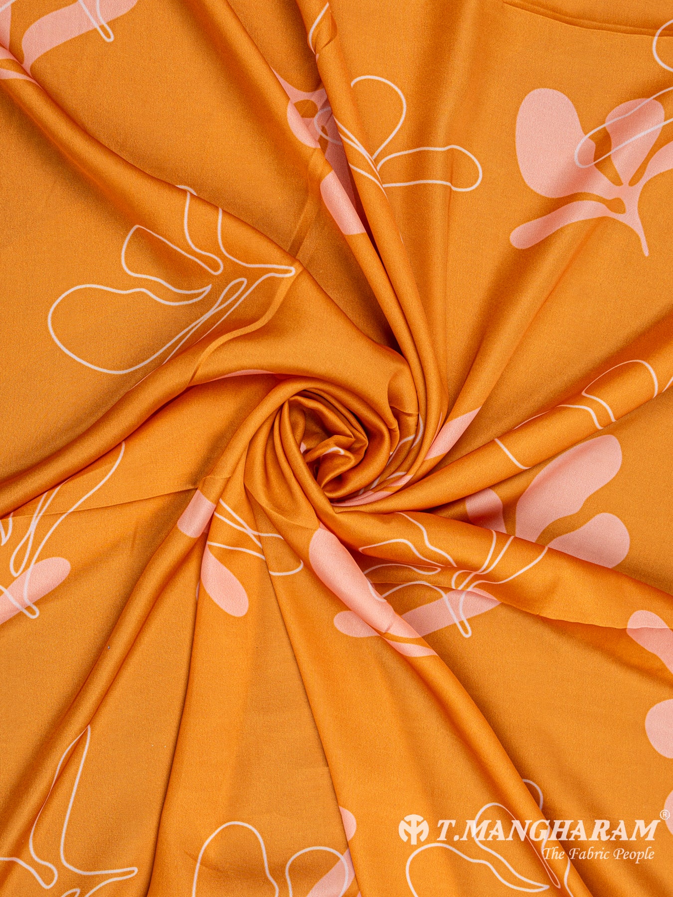 Orange Satin Fabric - EB4838 view-1