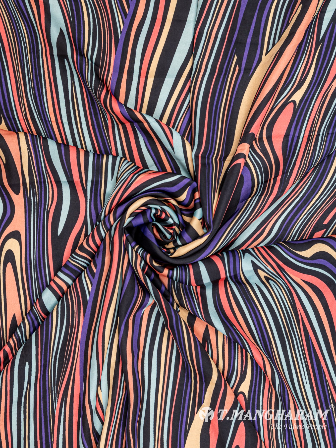 Multicolor Satin Fabric - EB4853 view-1