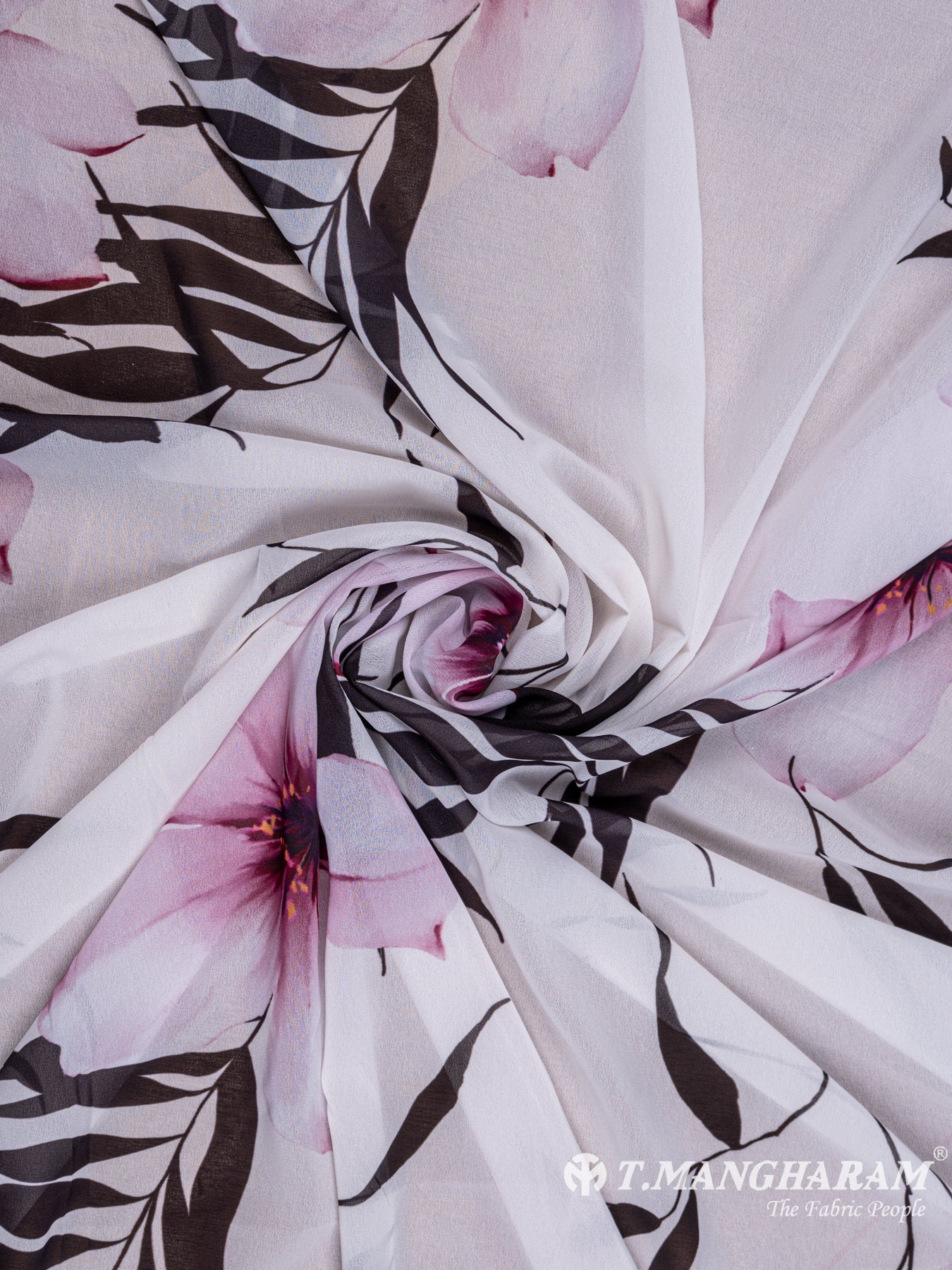 White Georgette Fabric - EB4829 view-1