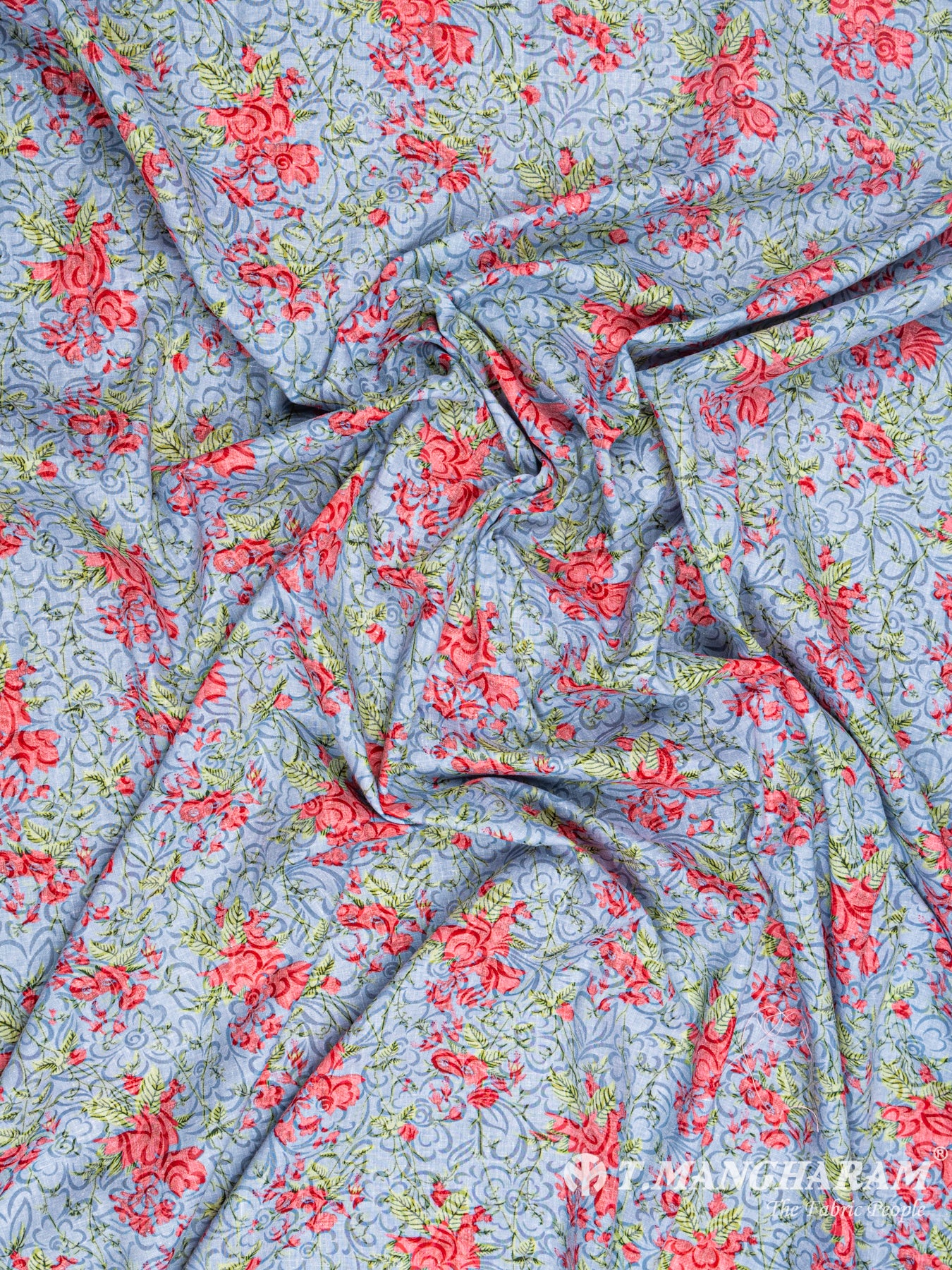 Blue Cotton Fabric - EB3460 view-4