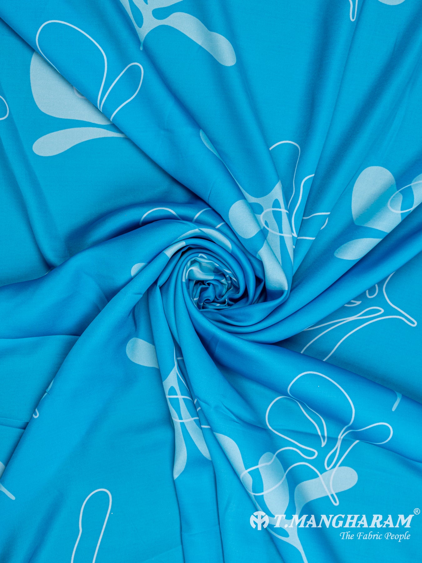 Blue Satin Fabric - EB4834 view-1